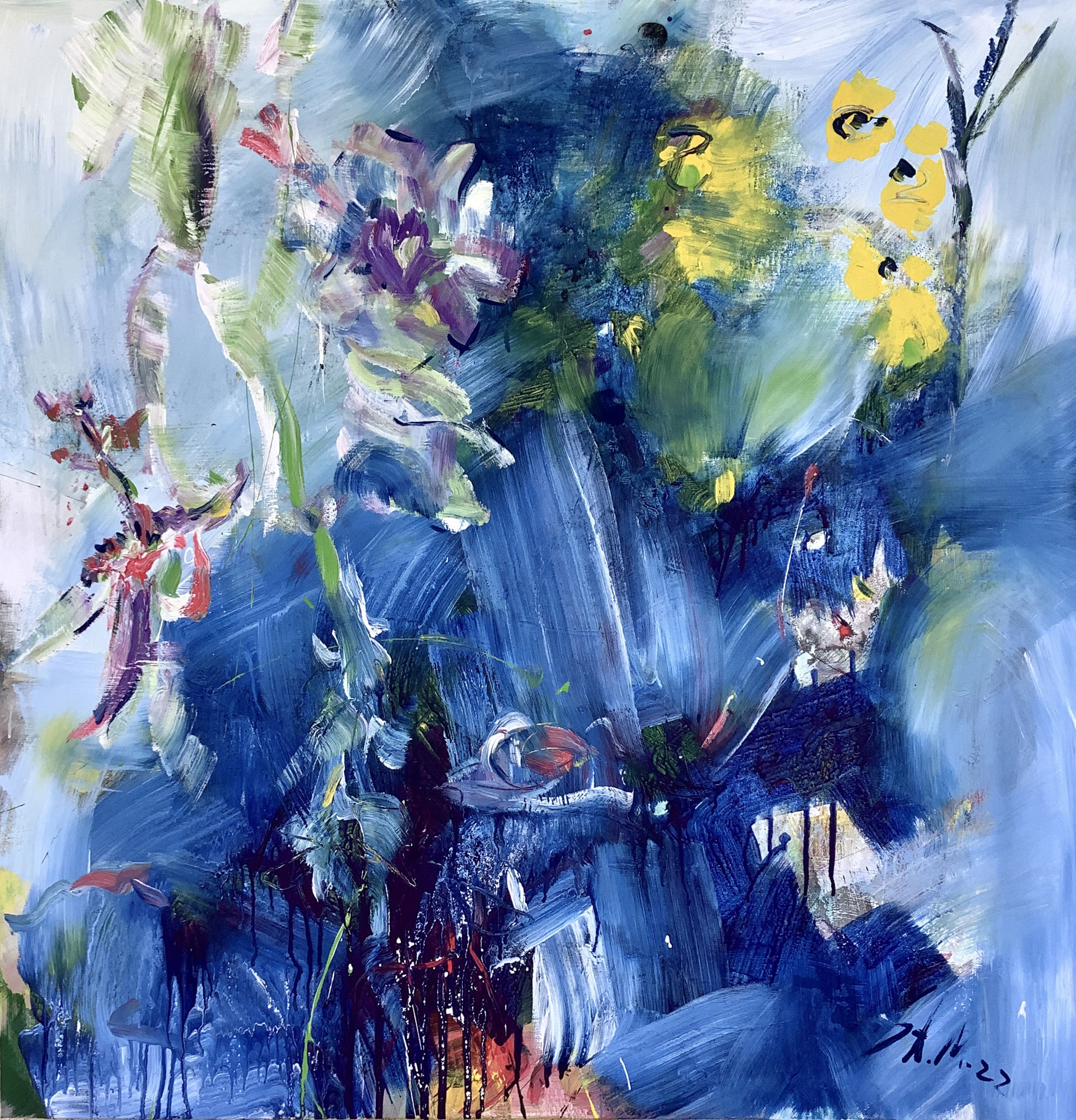 "ohne Titel", 100cm x 100cm, Acryl On Canvas, Stefan Miteff 2022