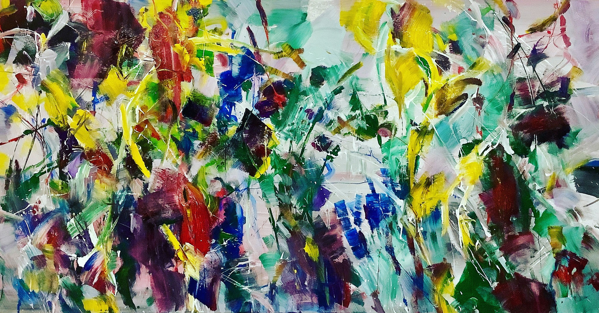 "June", 100cm x 200cm, Acryl On Canvas, Stefan Miteff 2022