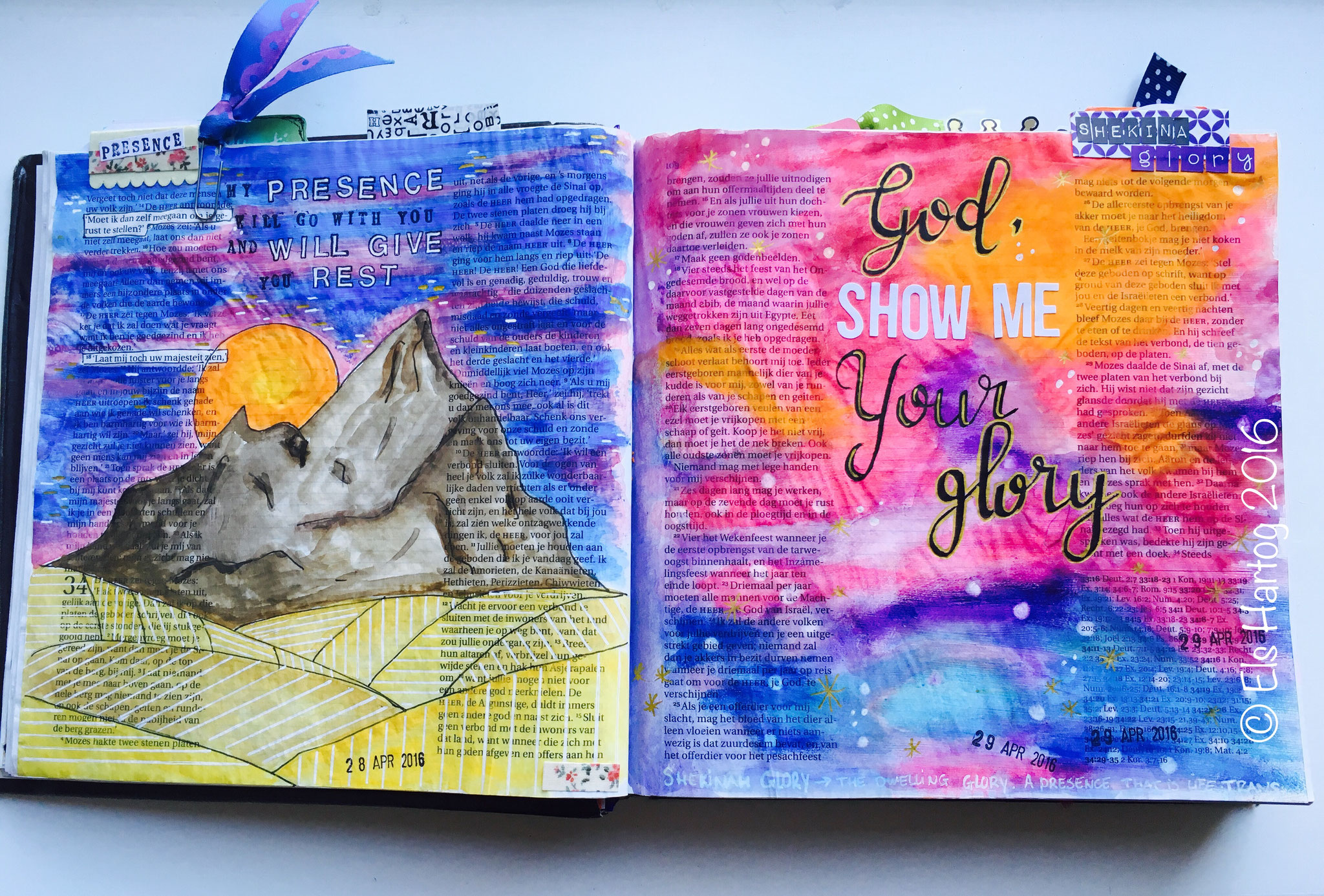 Exodus 33 & 34  | voorbeeld biblejournaling