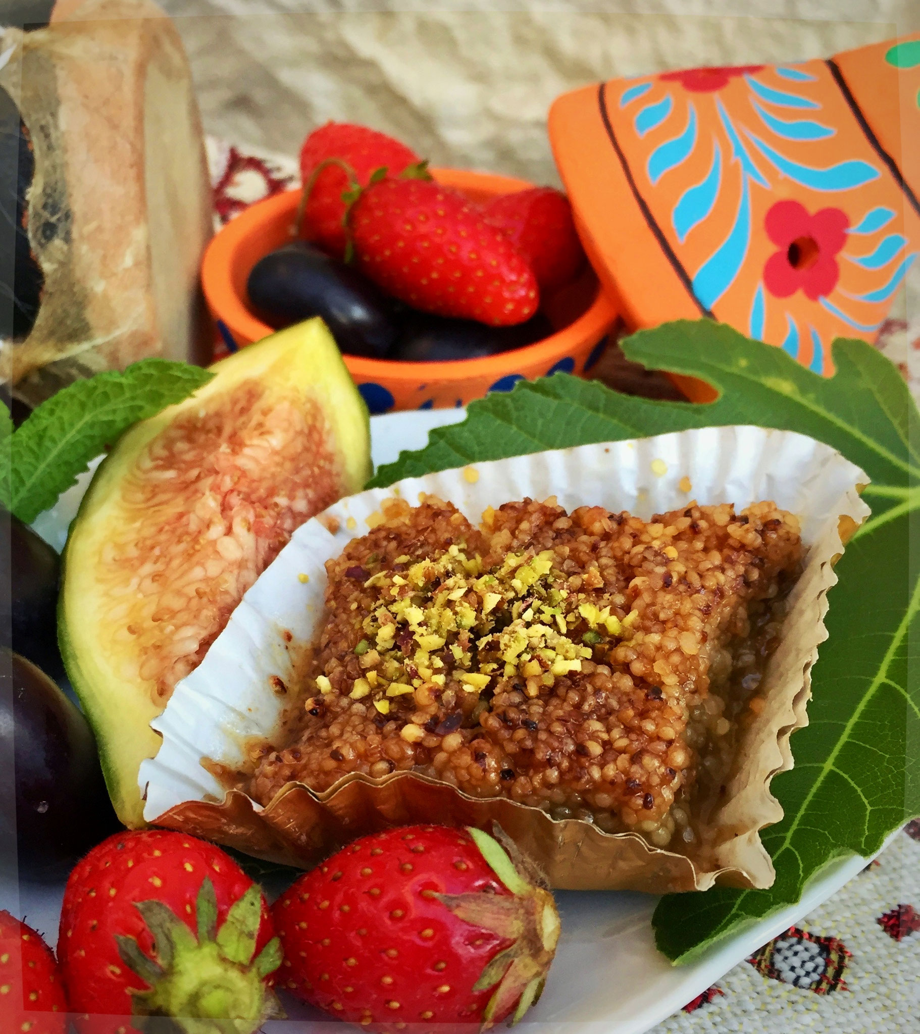 Kalb ellouz sans gluten – gâteau algérien à la semoule de millet et pistaches