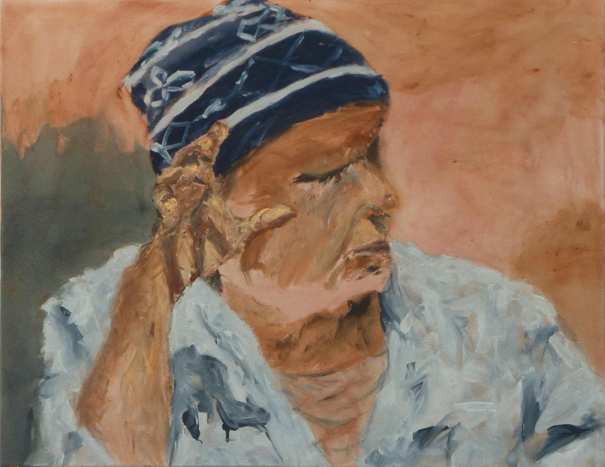 Mustang People 11, Acryl/Lwd., 90 x 70 cm, 2015