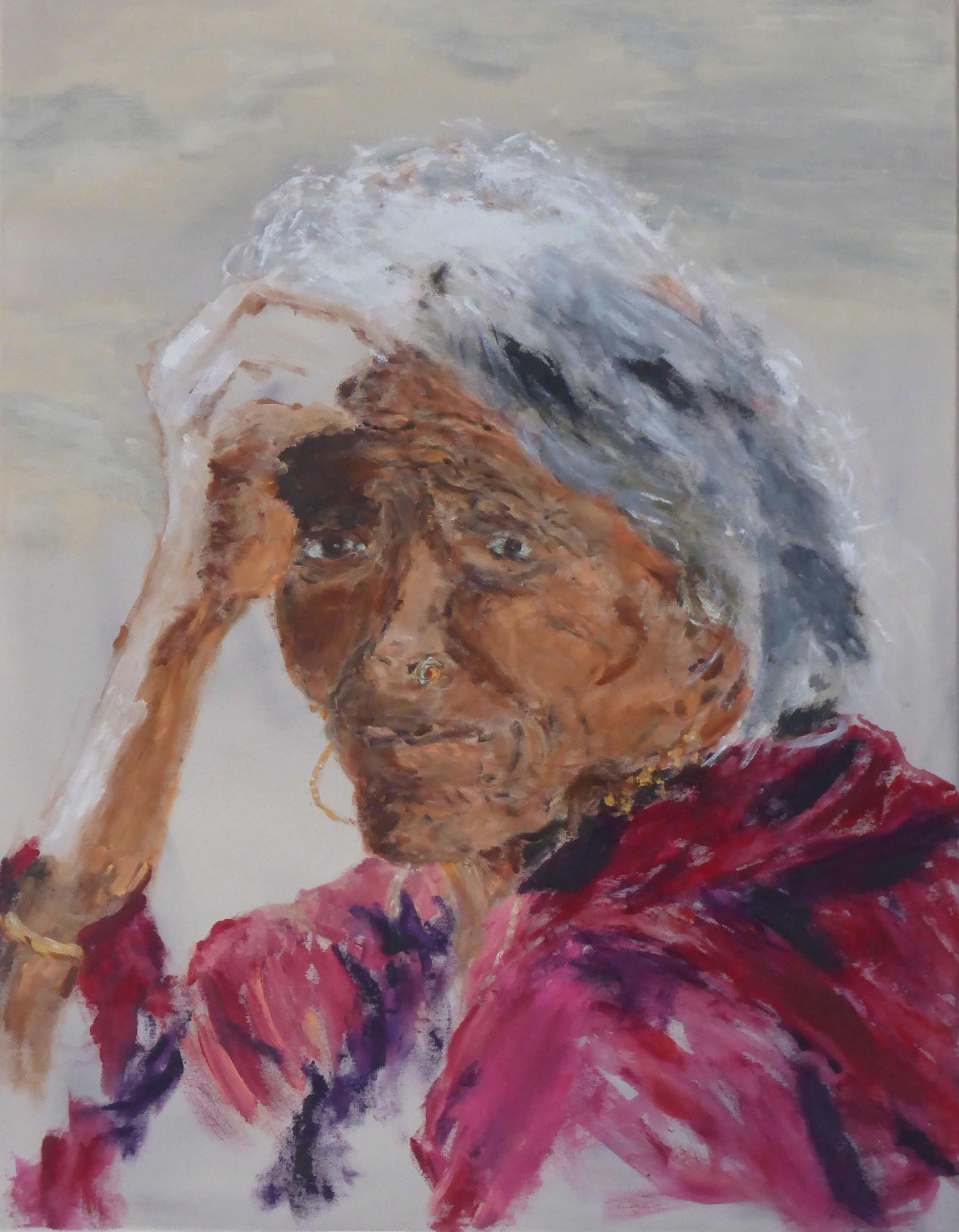 Mustang People 8, Acryl/Lwd., 90 x 70 cm, 2015