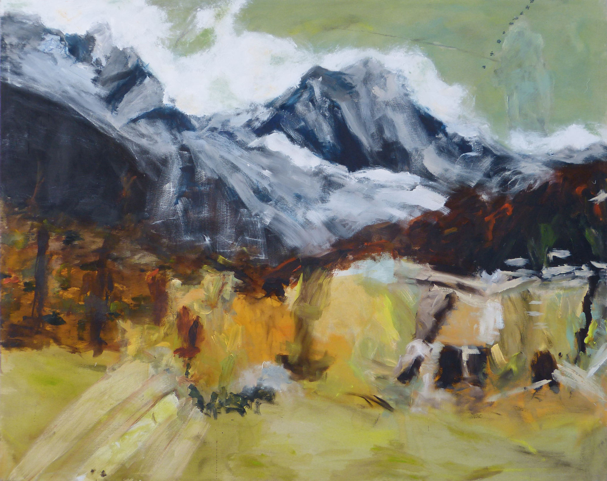 Mountainscape 5,  Acryl/Lwd., 120 x 140 cm, 2015