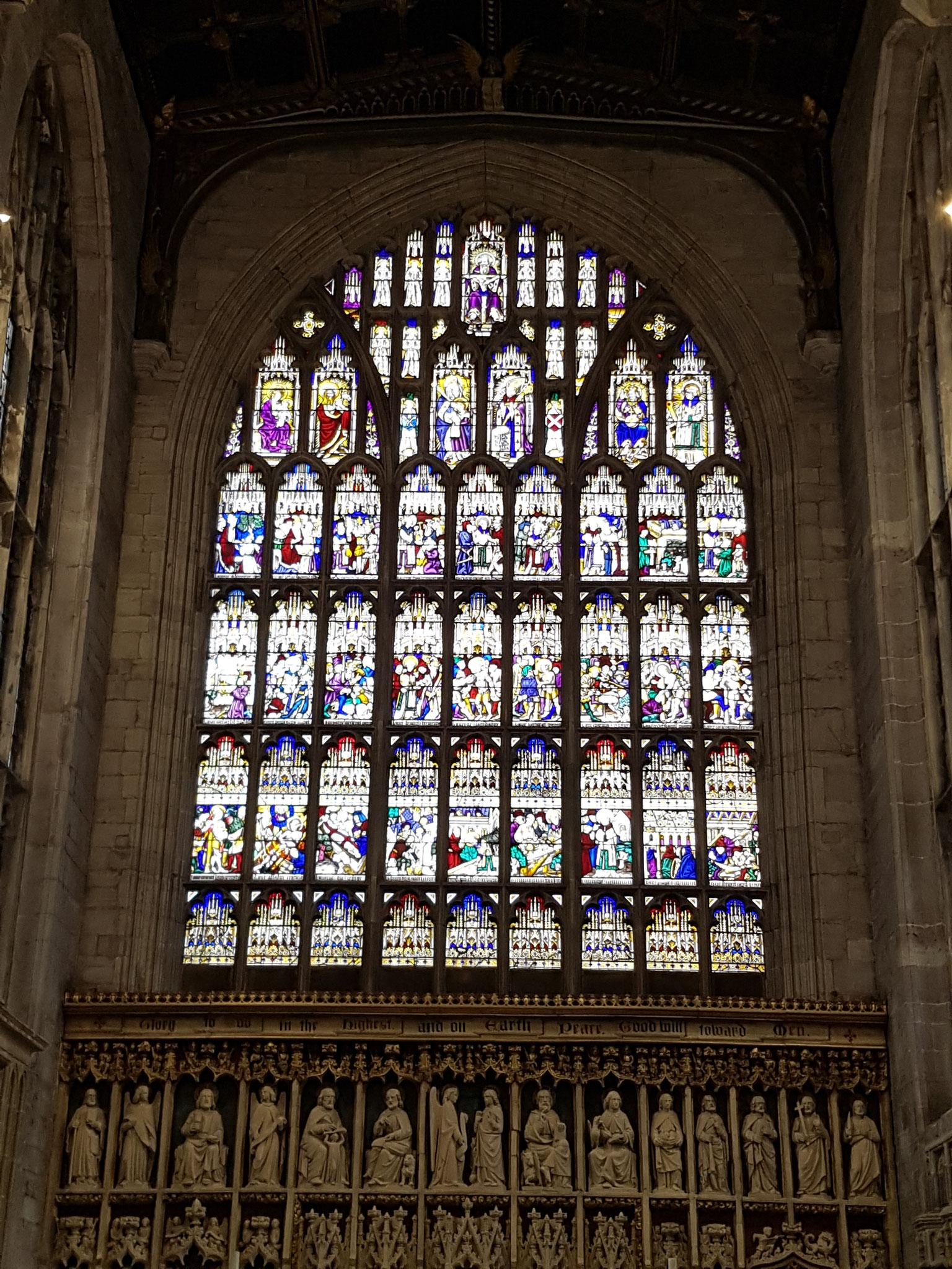 East window, dating from 1430s tells story of St Laurence