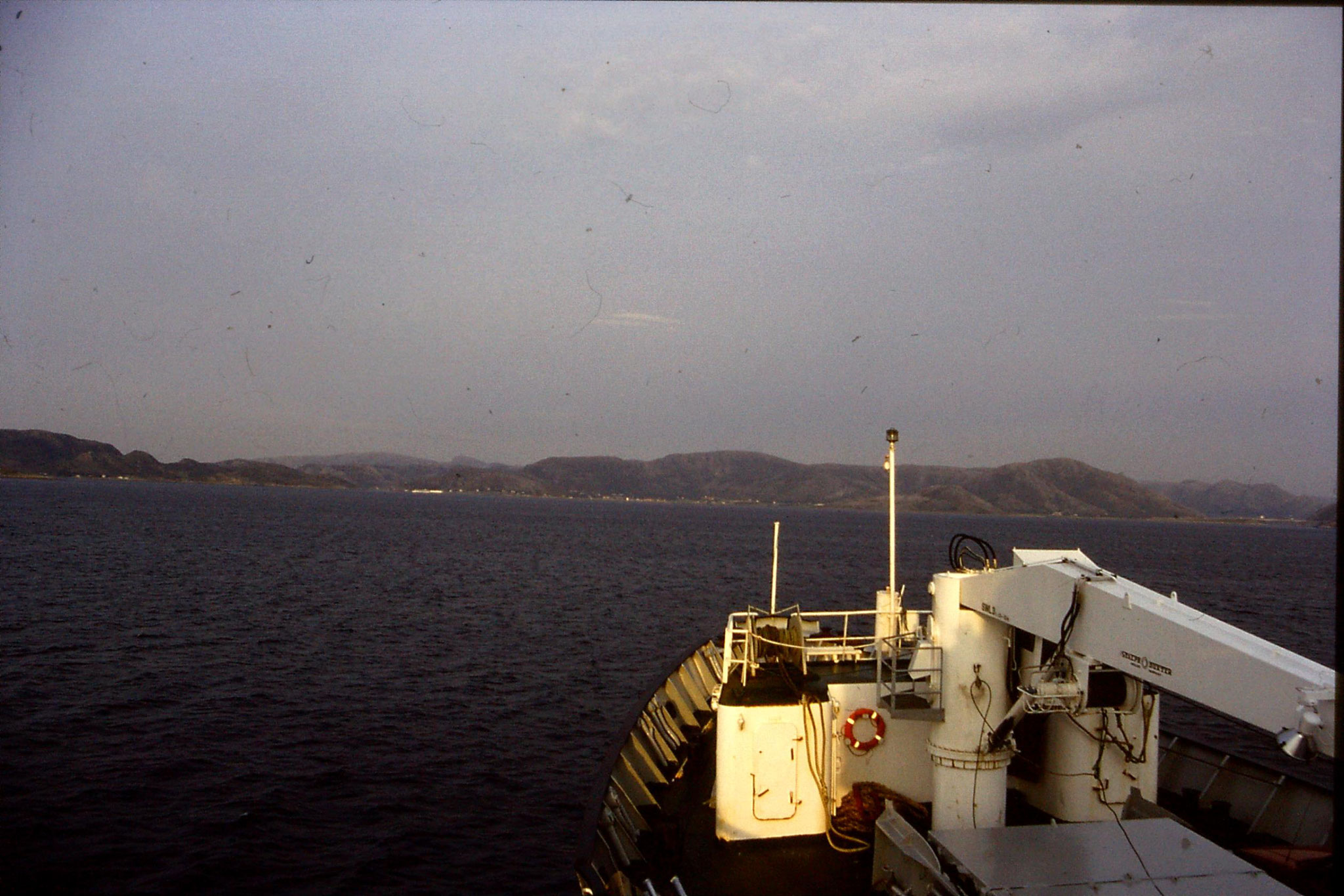 23/9/1988: 20: prow of Kong Olav near Stoksund