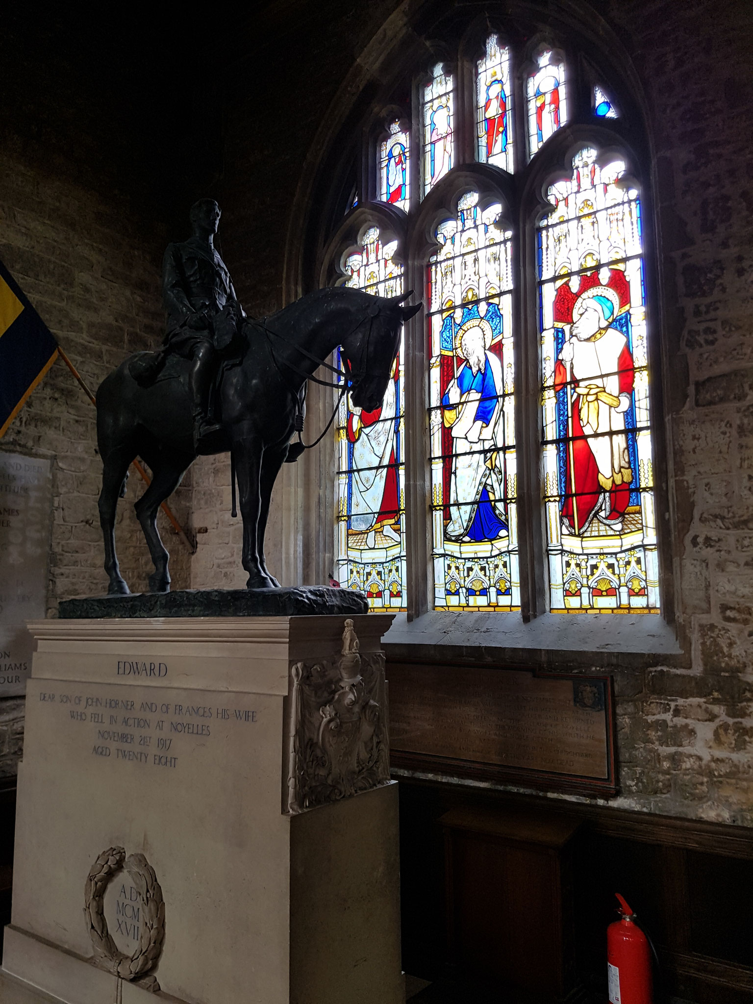 Munning's equestrian statue of Edward Horner