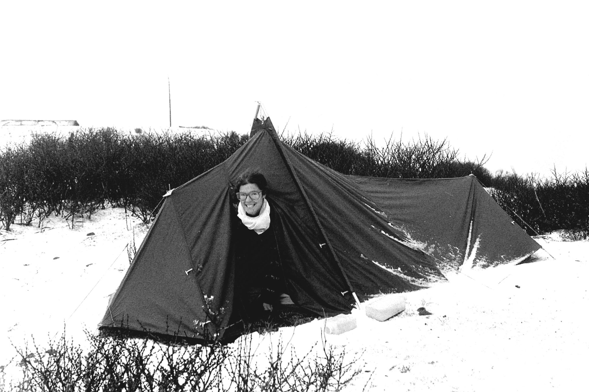 6/5/1990: 13: Sandakpu E in tent after hail