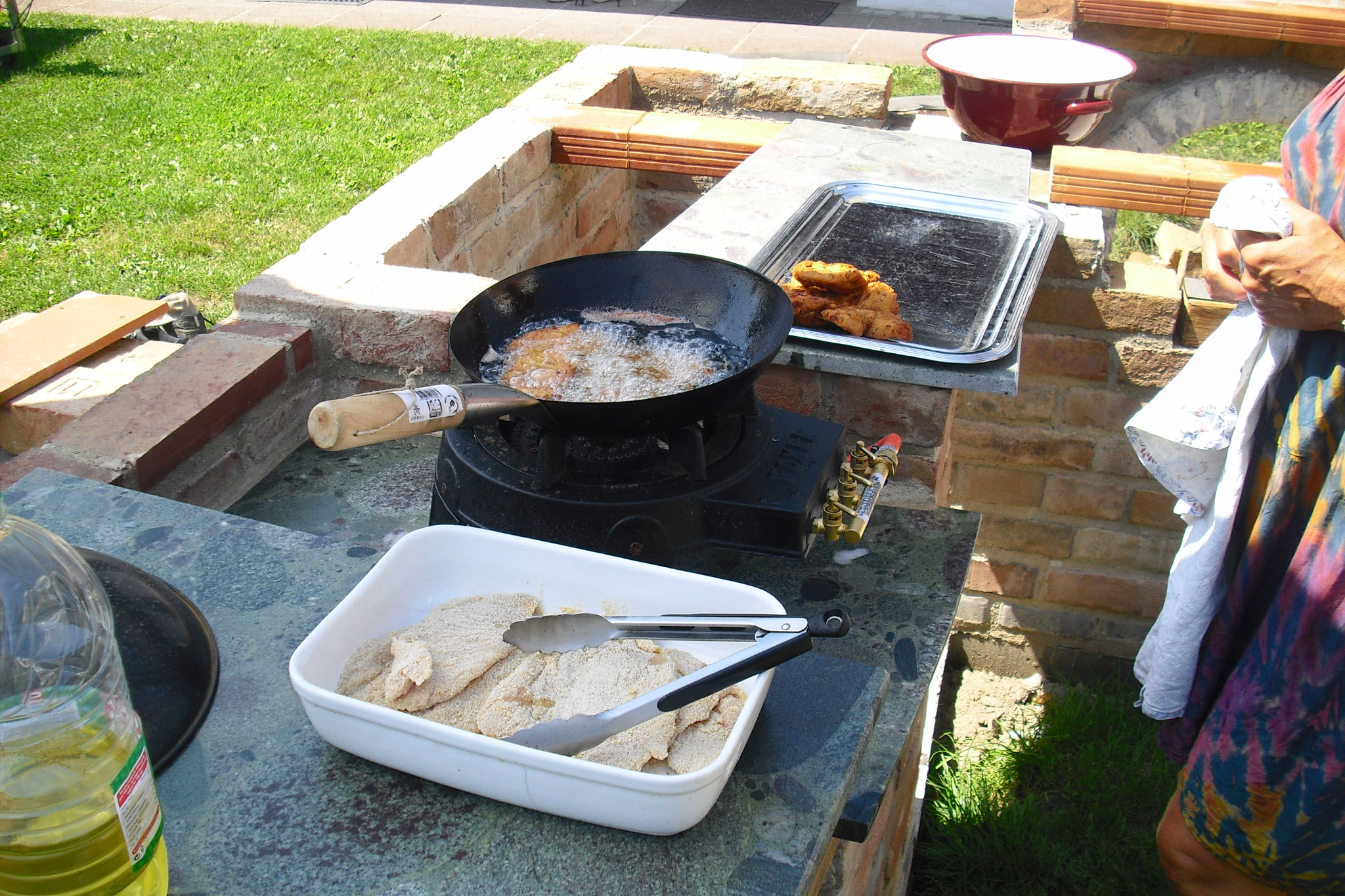 Erstes Probekochen- auch wenn noch viel Arbeit vor uns liegt.