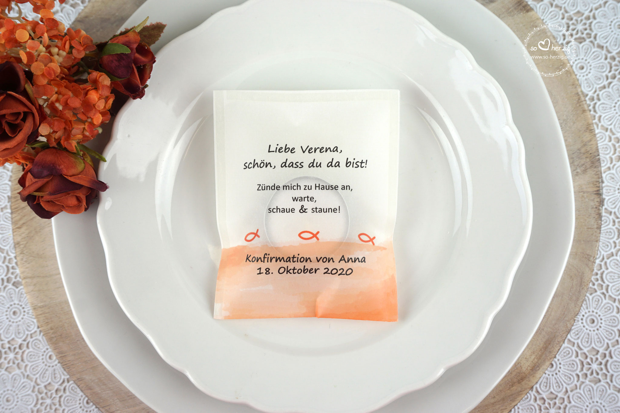 Licht-Botschaft Design: "Fisch Silhouette" Orange