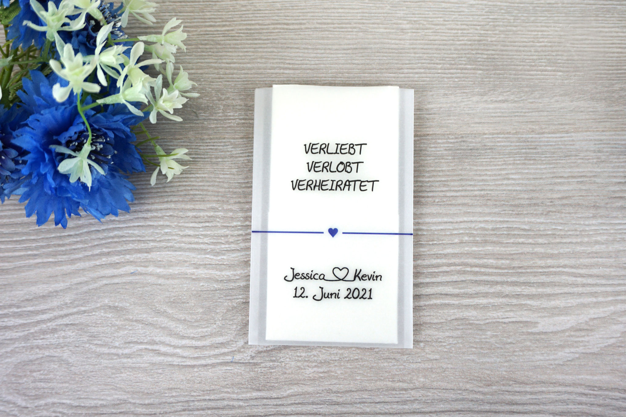 Design Herzband, Farbe Royalblau