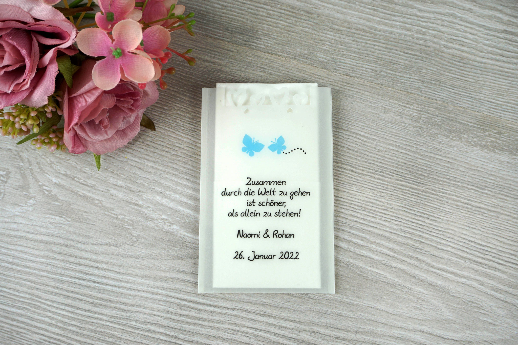 Design Schmetterlinge, Farbe Hellblau