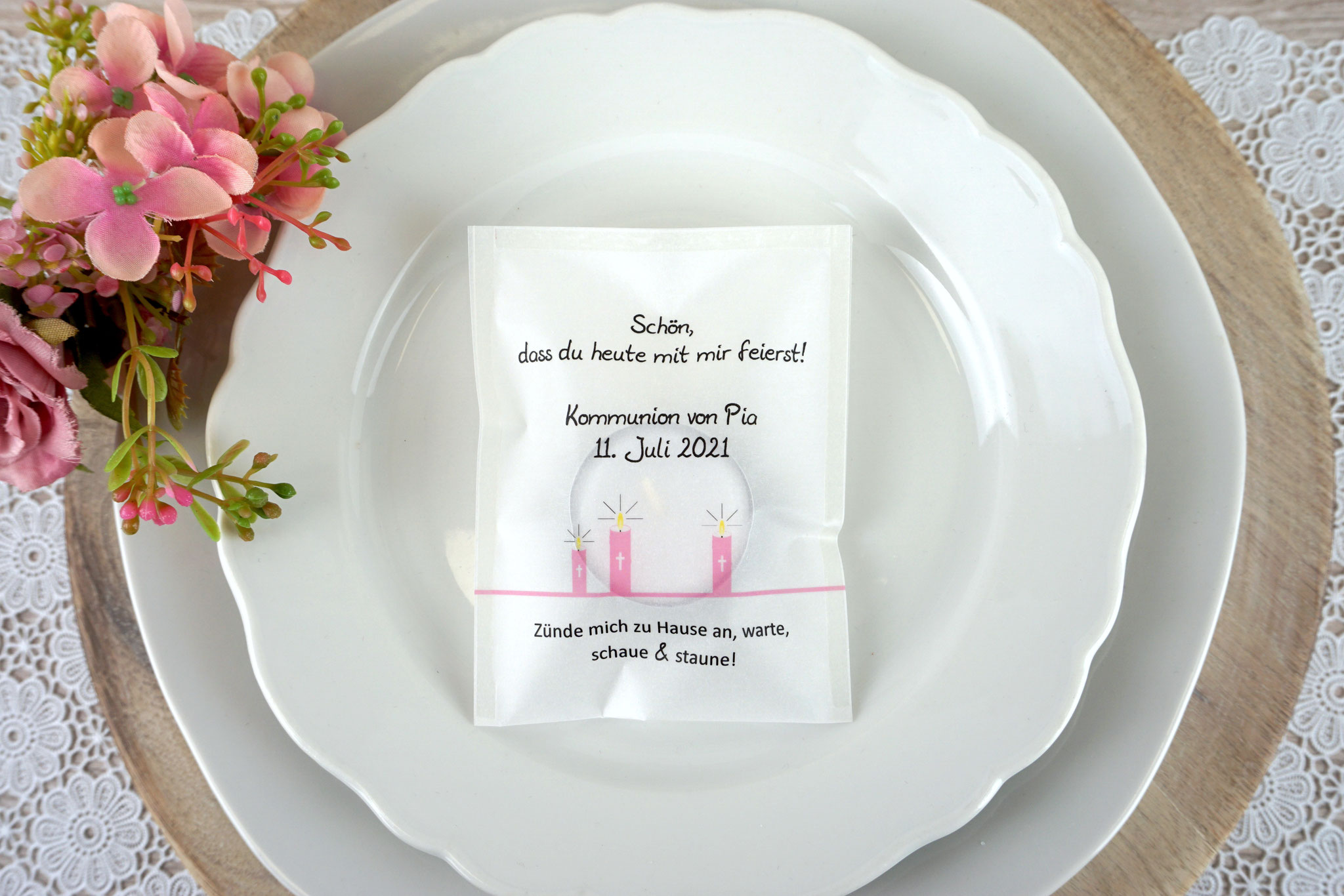 Licht-Botschaft Design: Kerzen Rosa