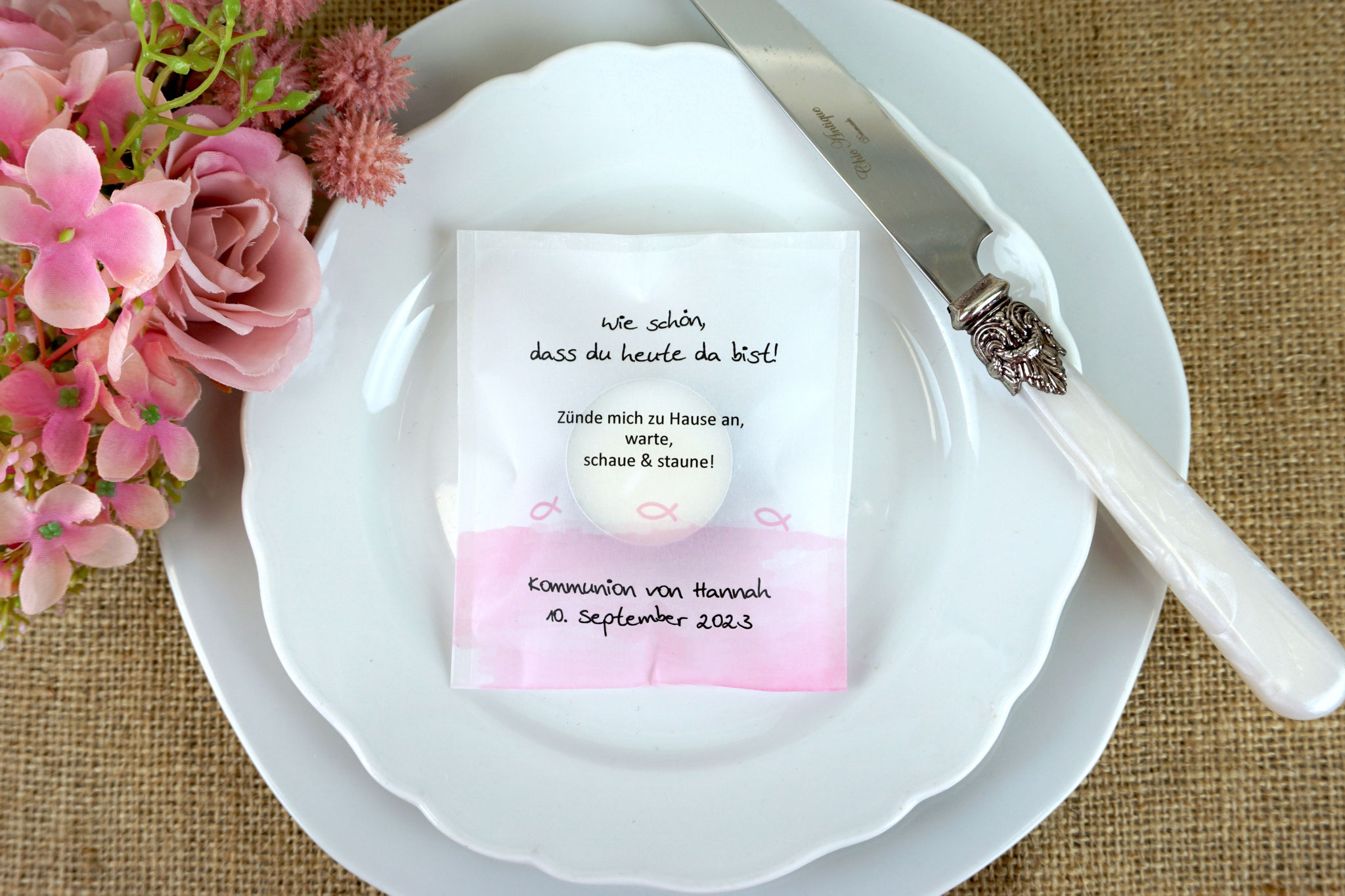 Licht-Botschaft  Design: Aquarellband/Fische Rosa