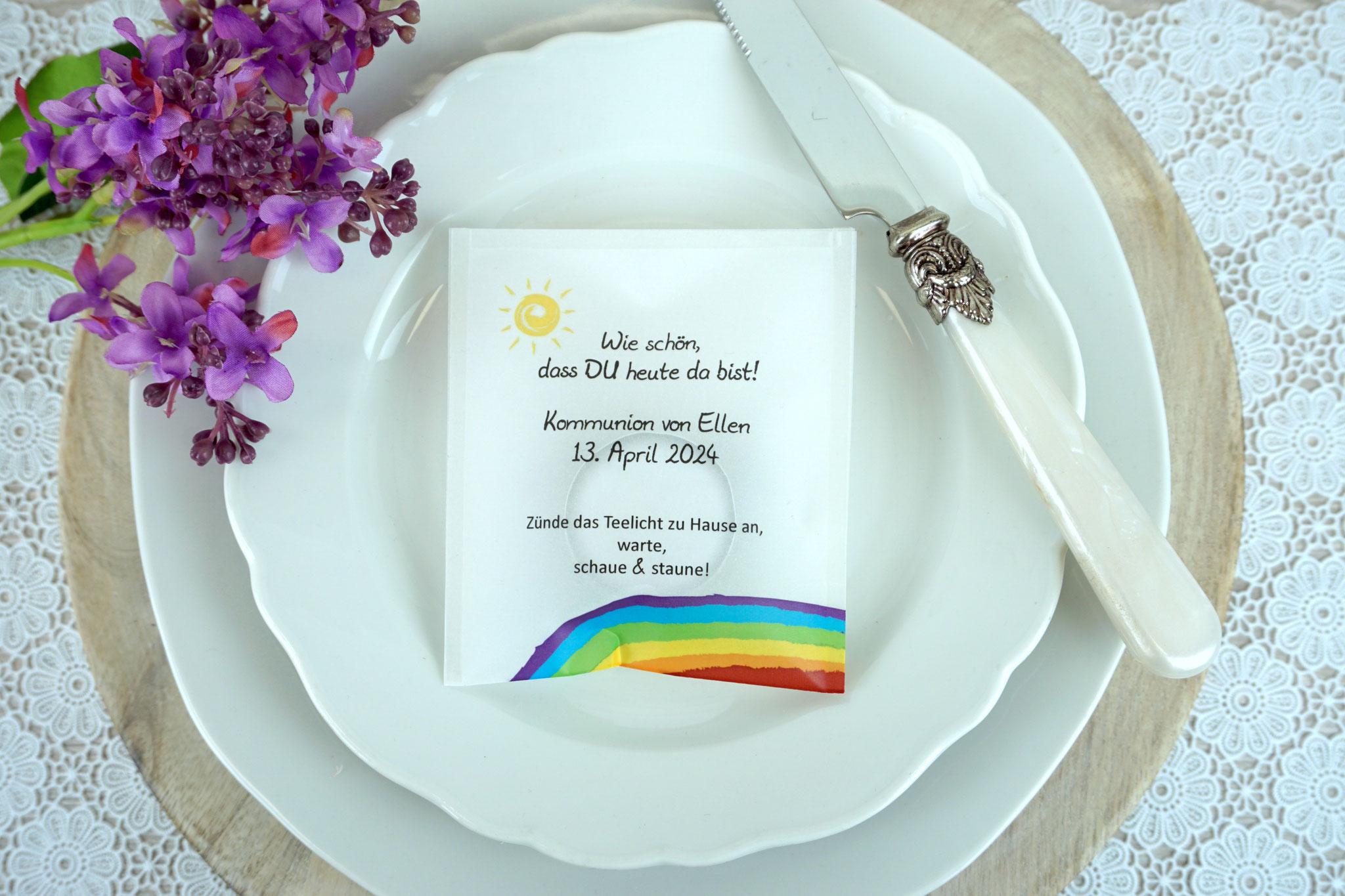 Lichtbotschaft Design: Regenbogen Lila
