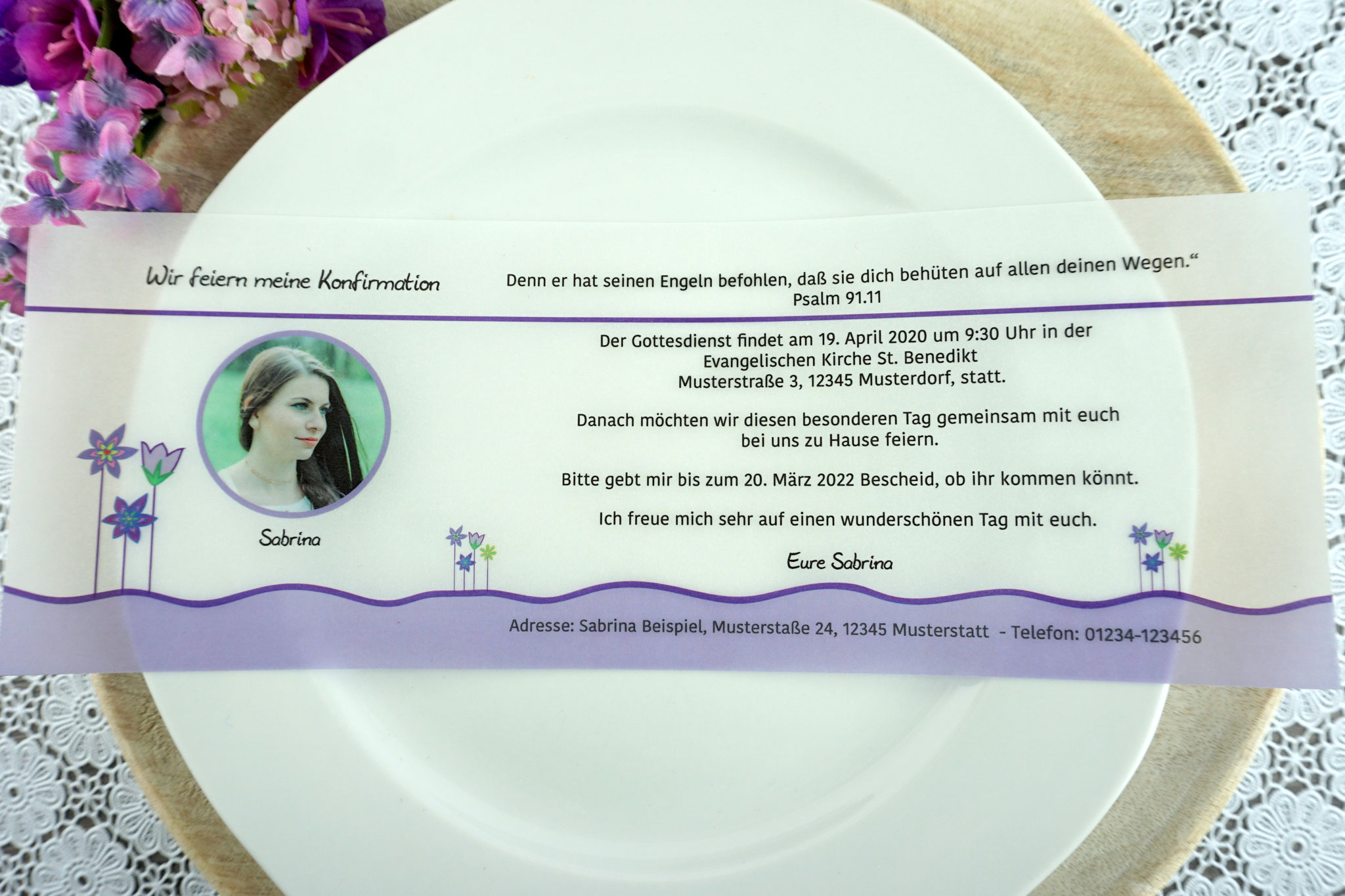 Design Blumenwiese Lila