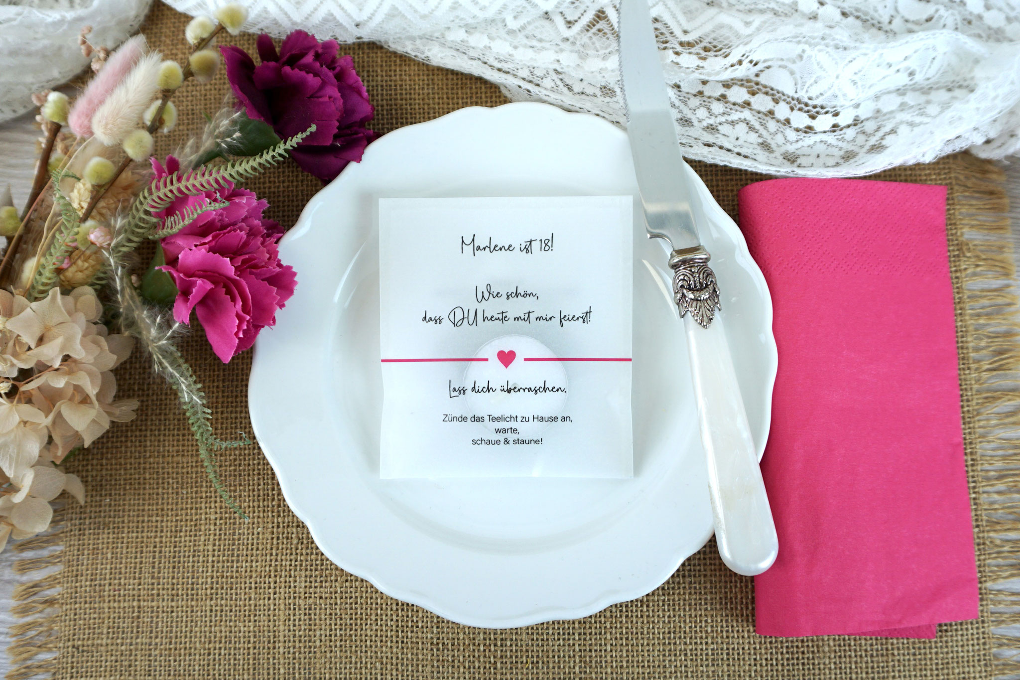 Licht-Botschaft Design Herzband - Pink