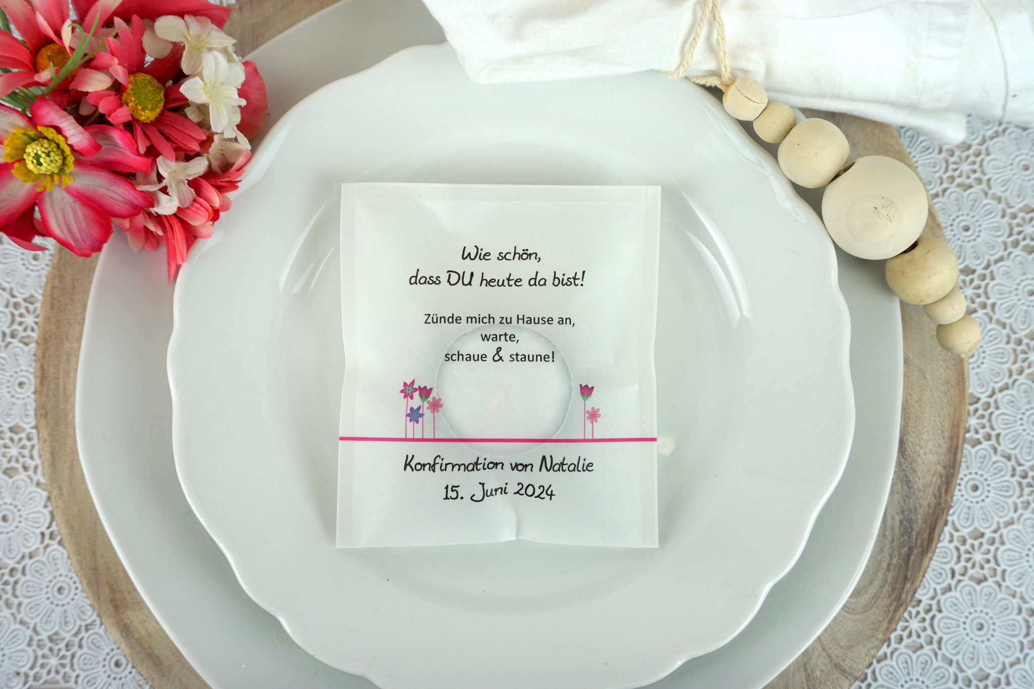 Licht-Botschaft Design: "Blumenwiese" Pink