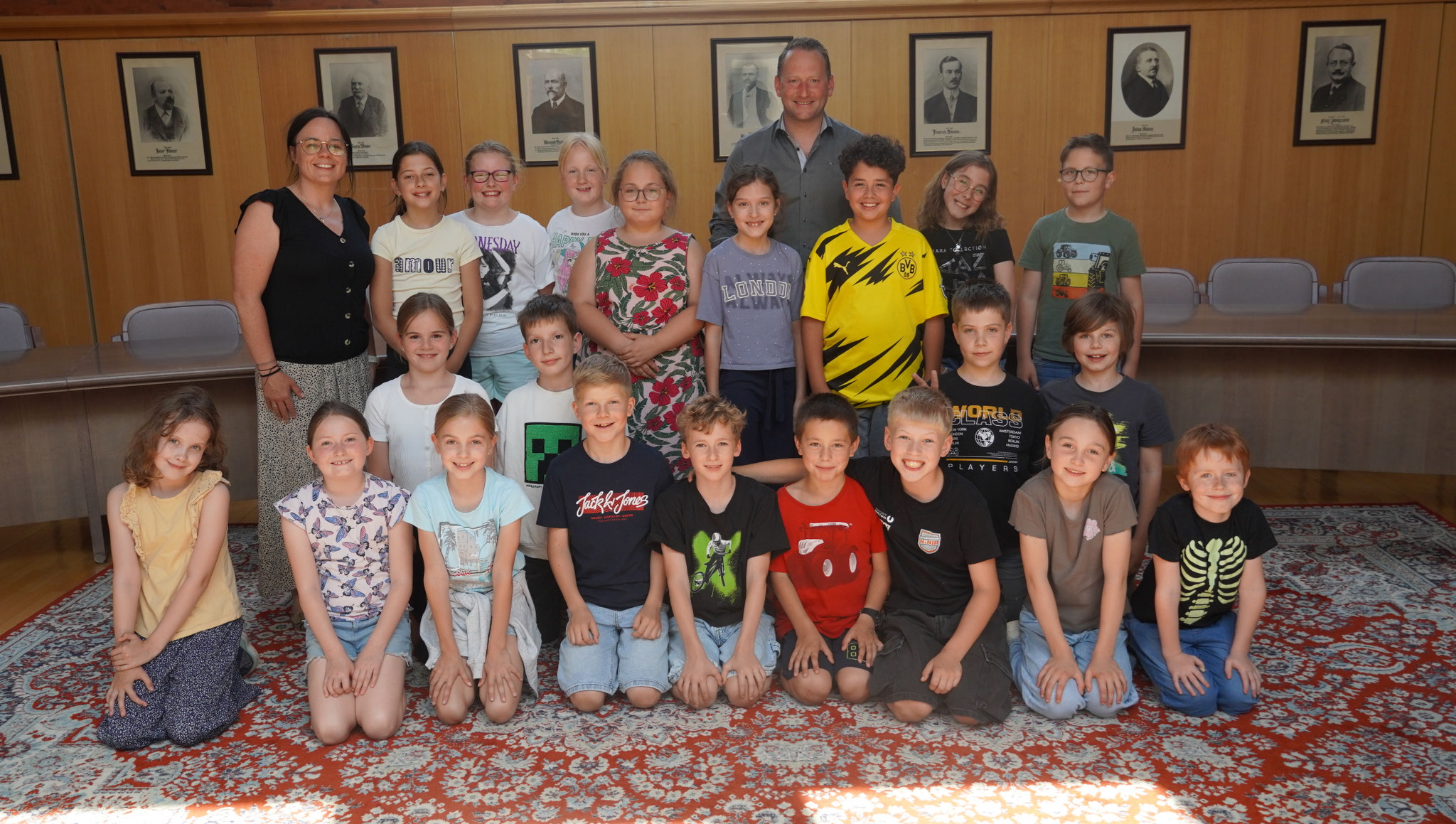 Die 3b im Rathaus