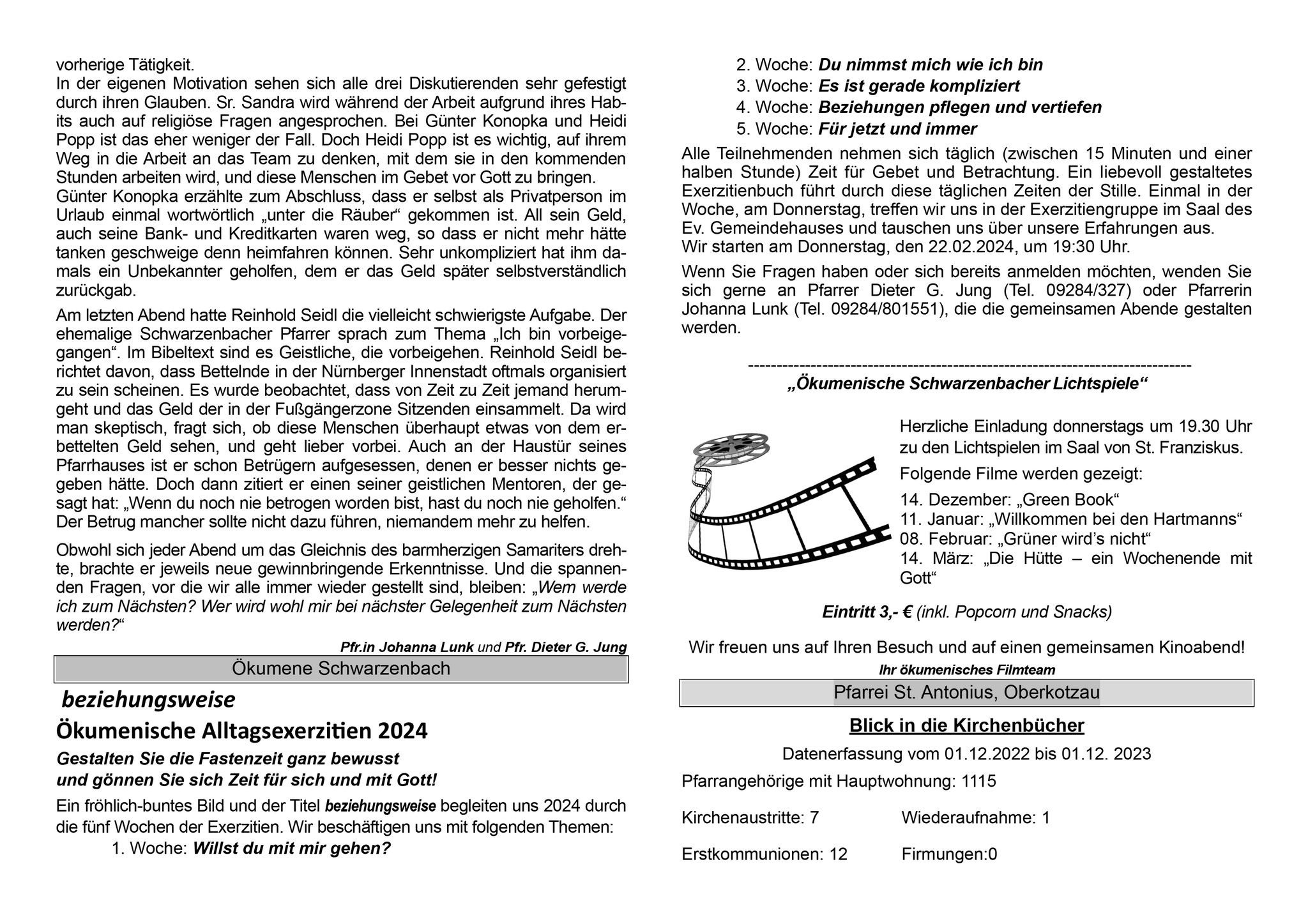 Weihnachtsbrief 2023 https//www.sanktantoniusok.de