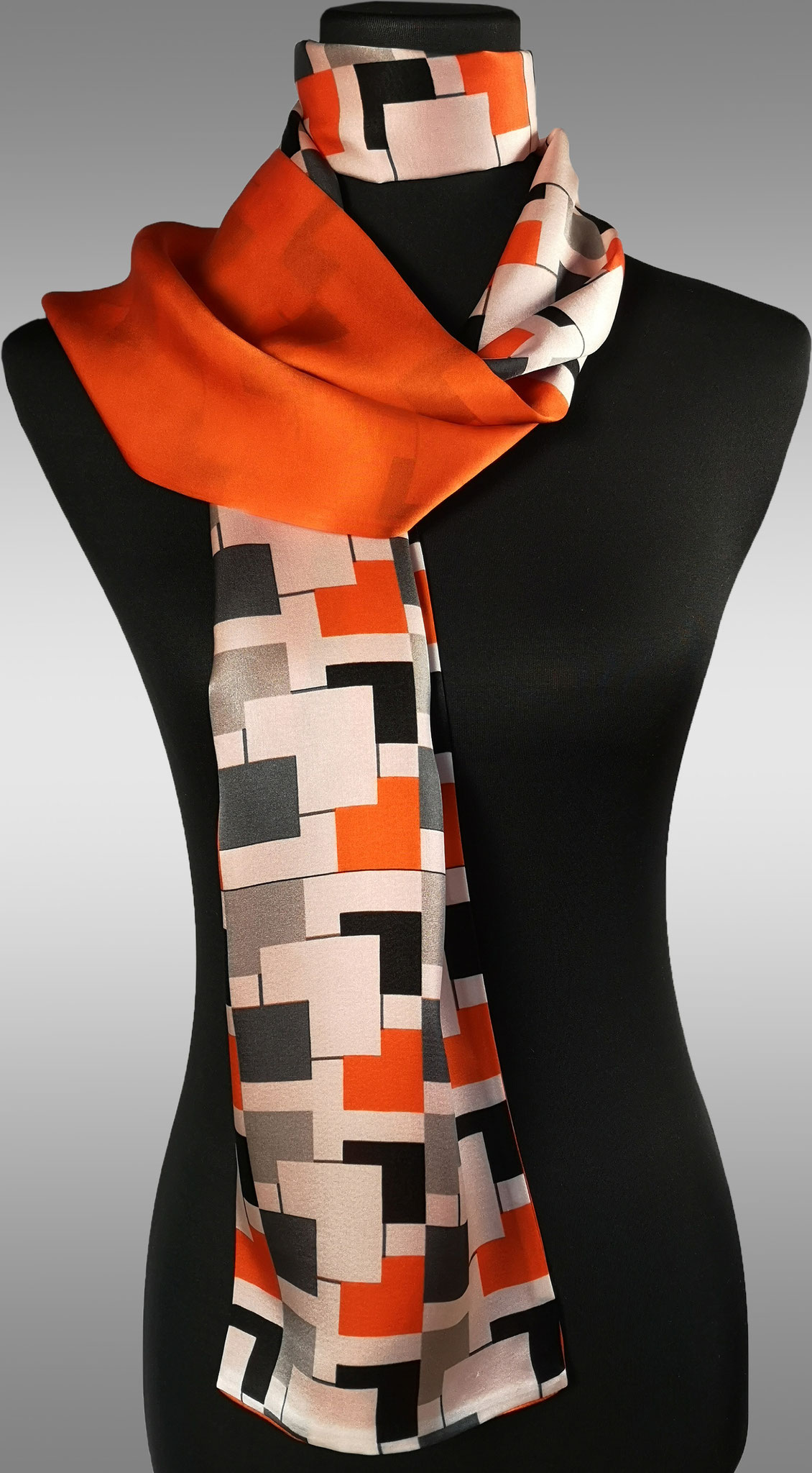 K2 Schal Orange Grau