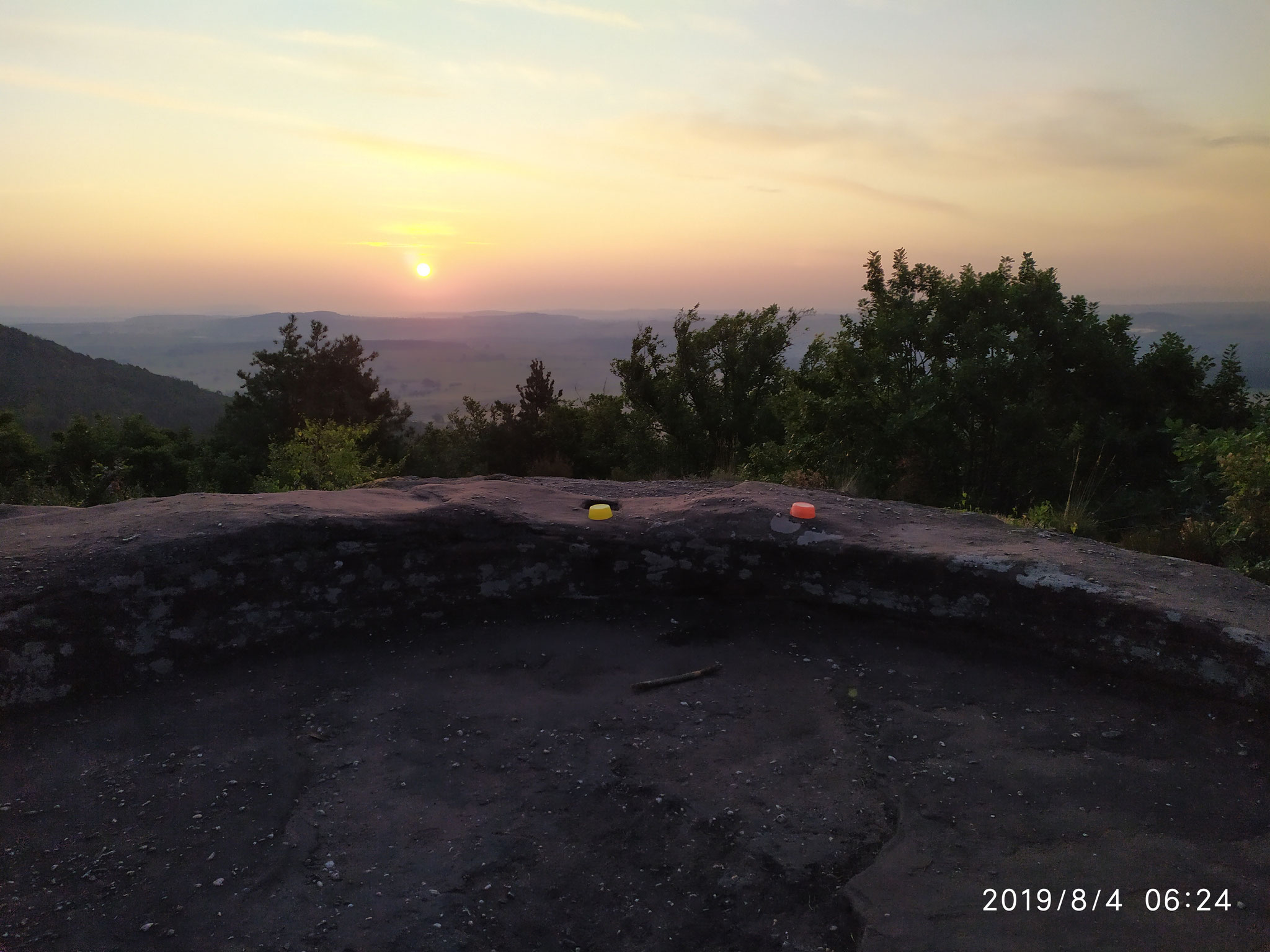 Beim Sonnenaufgang