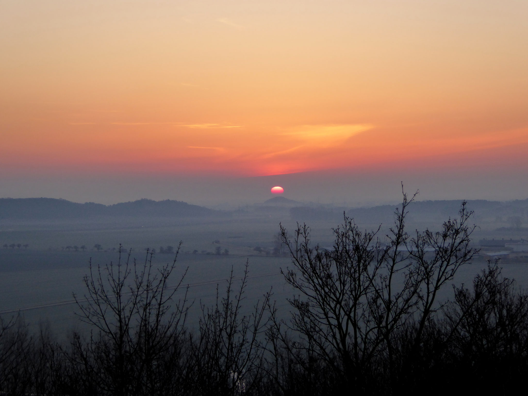 Sonnenaufgang am Lehhof zur Tag- und Nachtgleiche