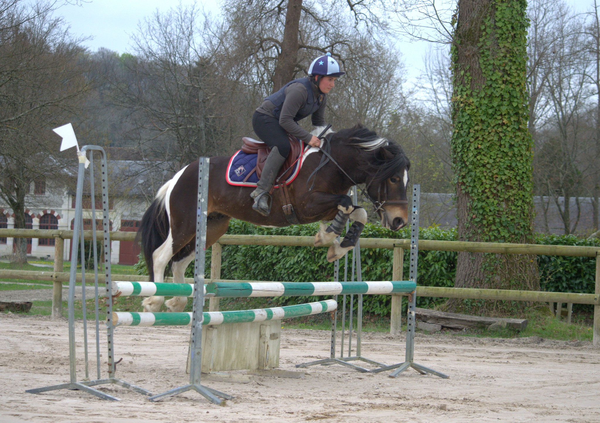 Dorion Unhaikoa, premier entraînement cross au Haras de Gelos en 2017