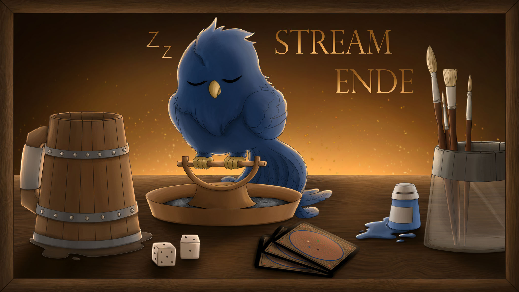 Auftragsarbeit: Stream Bildschirmhintergrund für PhoenixPaints auf Twitch