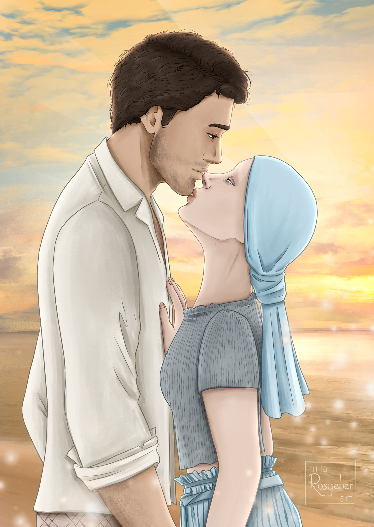 Auftragsarbeit: Nathan und Amy aus "Be my Heartbeat" von Christina Ellis