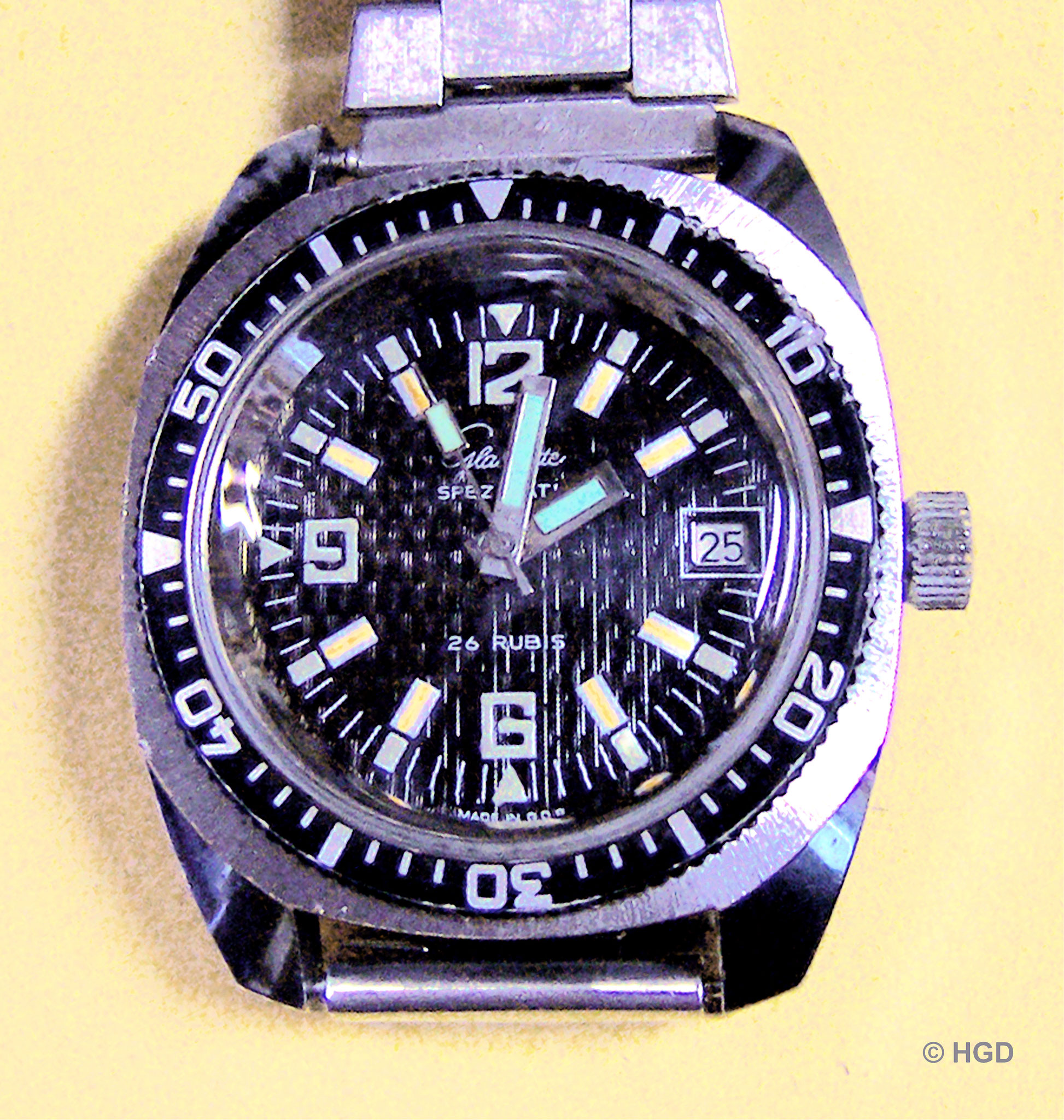 2 orig DDR Gummi Uhrenarmbänder 16 mm für Ruhla Glashütte Taucheruhr Sportuhr 