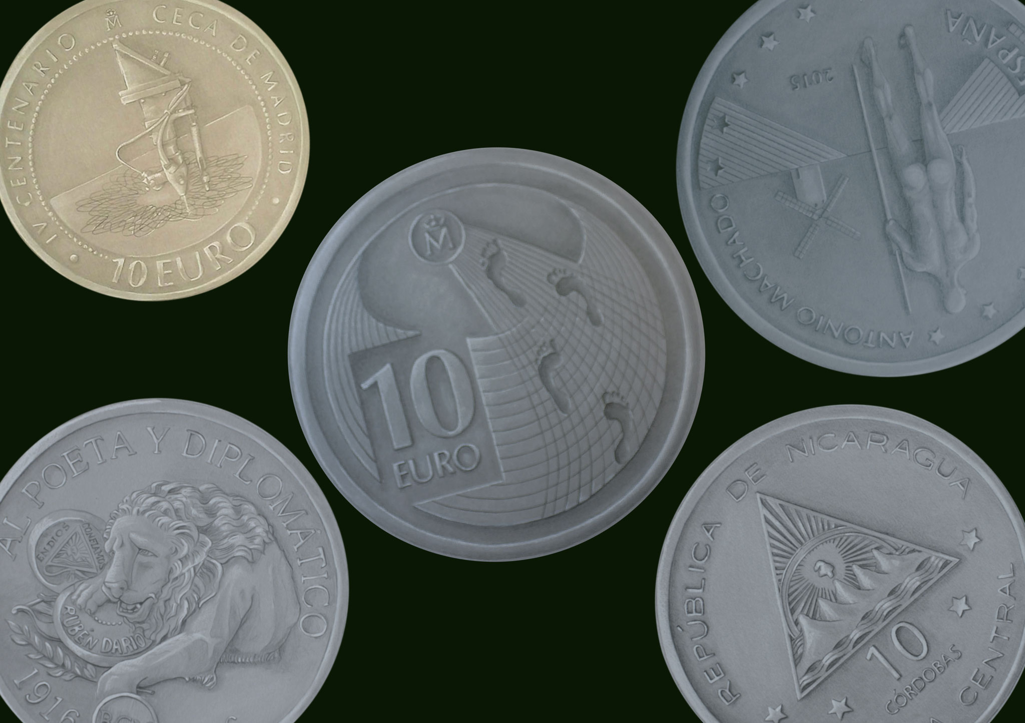 COINS. Grafito sobre papel