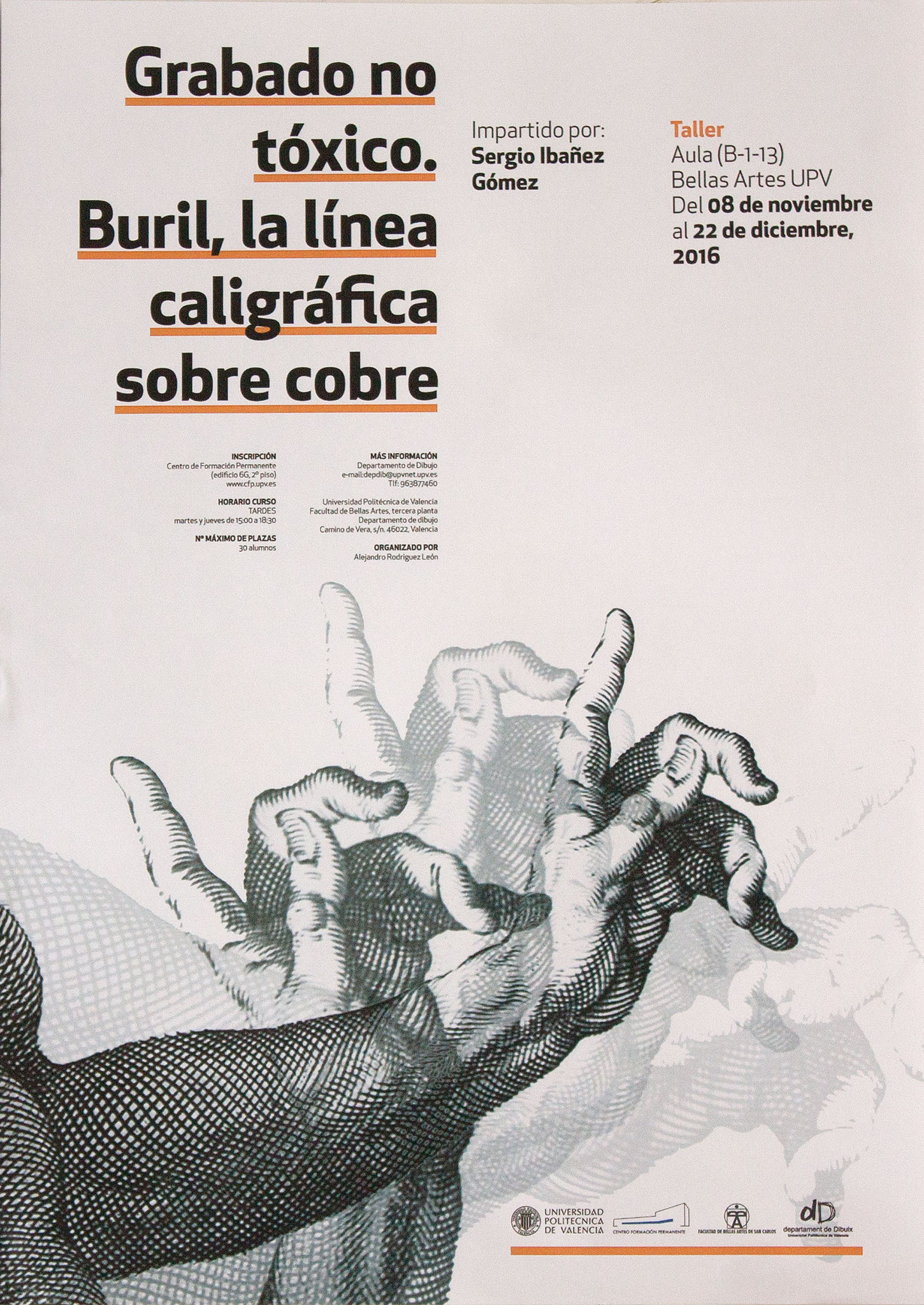 "CARTEL CURSO DE BURIL"- Soporte digital-2016