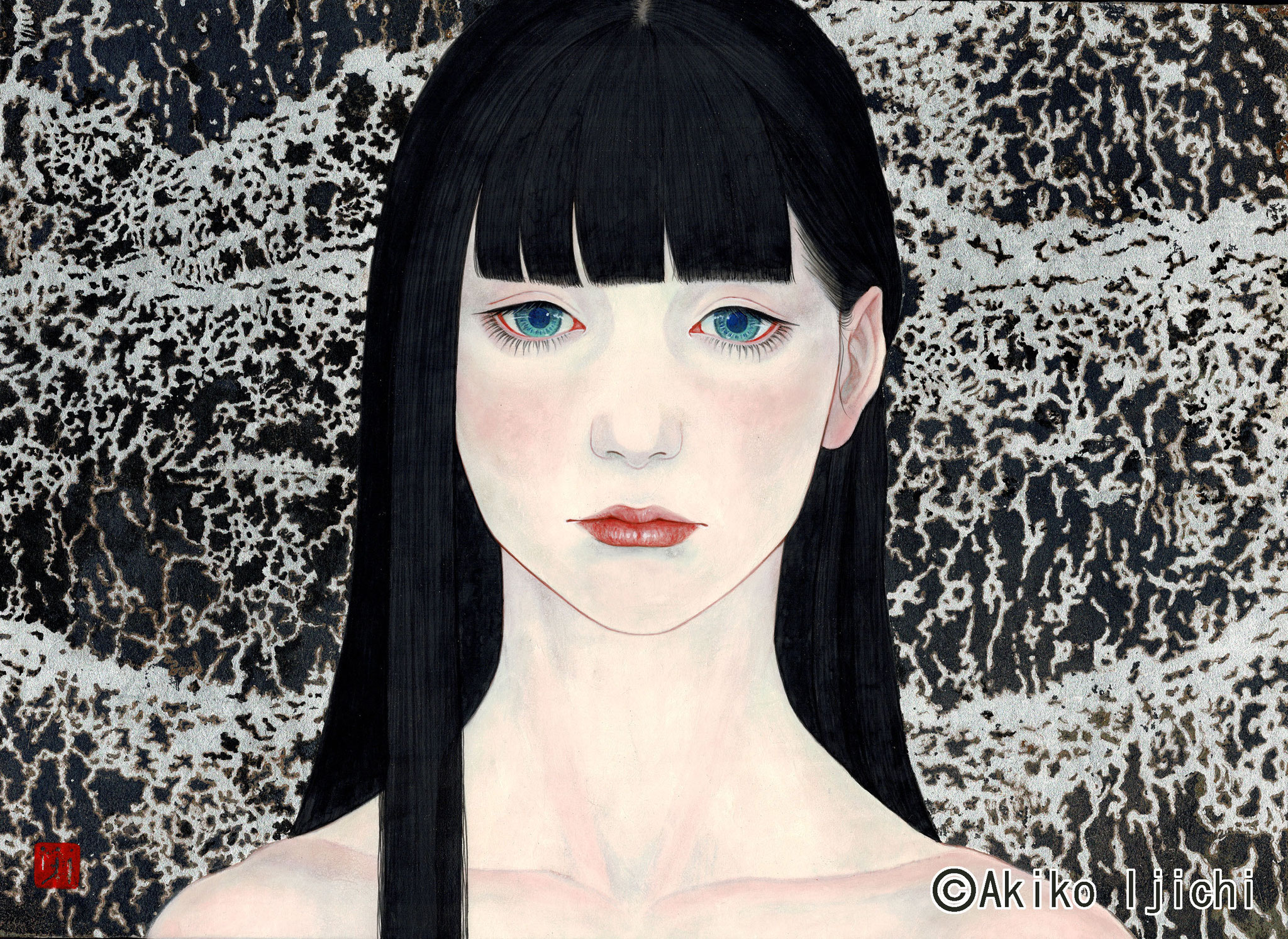 Noir4.赤い水脈　F4　sold/個人蔵　PrivateCollection