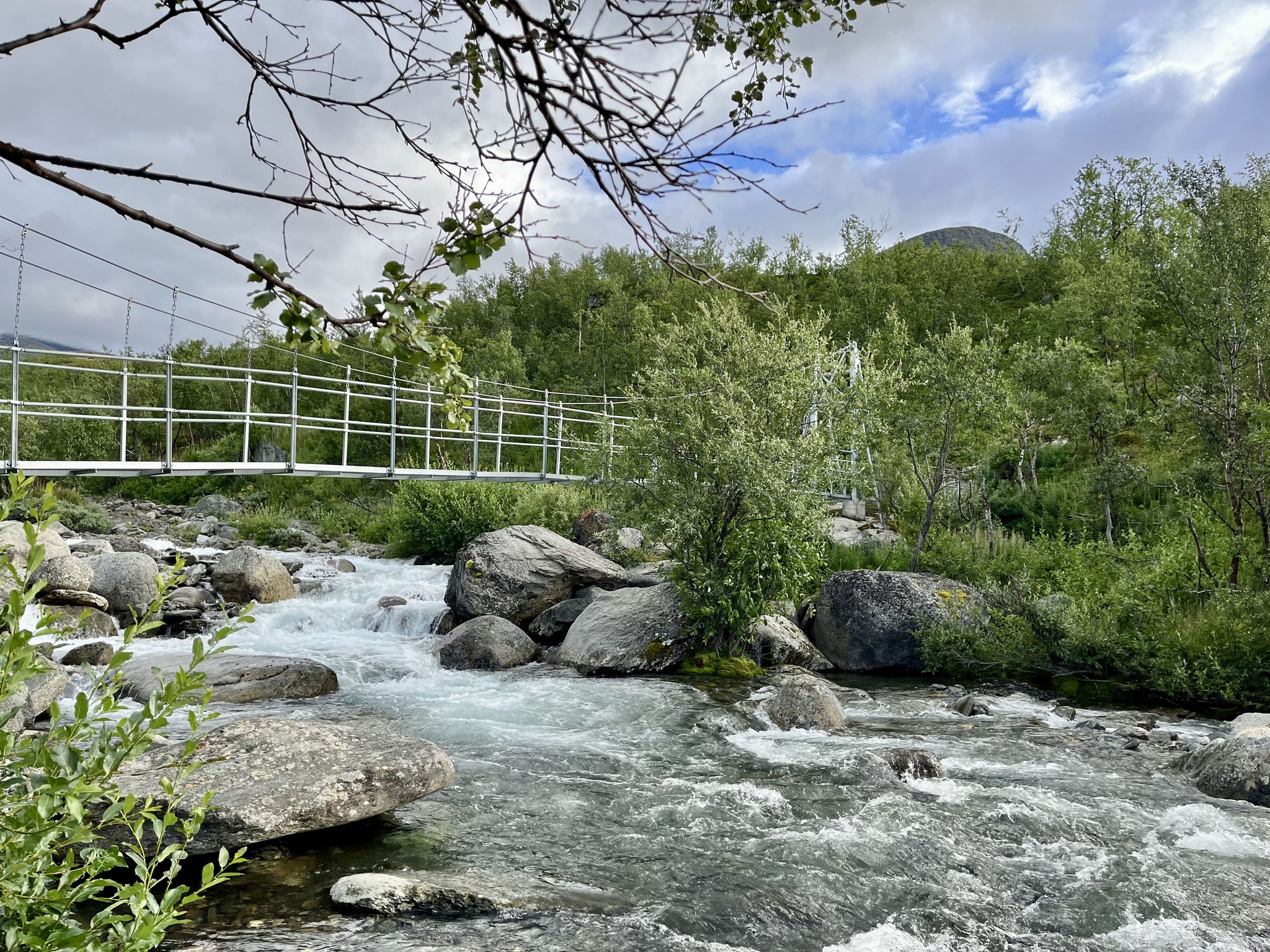 Die Brücke über dem Šiellajhoka, ein gute Stelle um Wasser zu holen