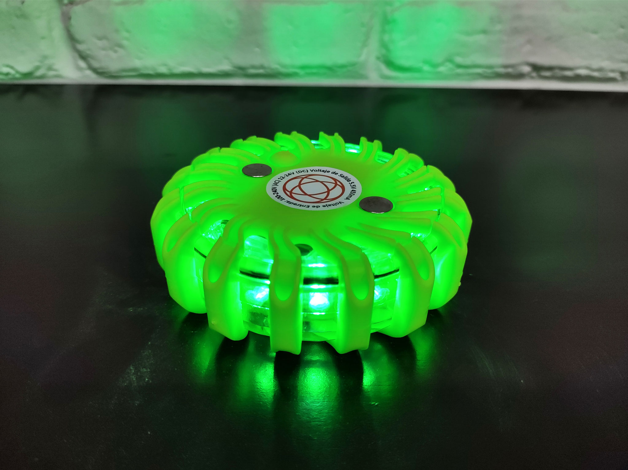 Bengala LED Verde Encendida