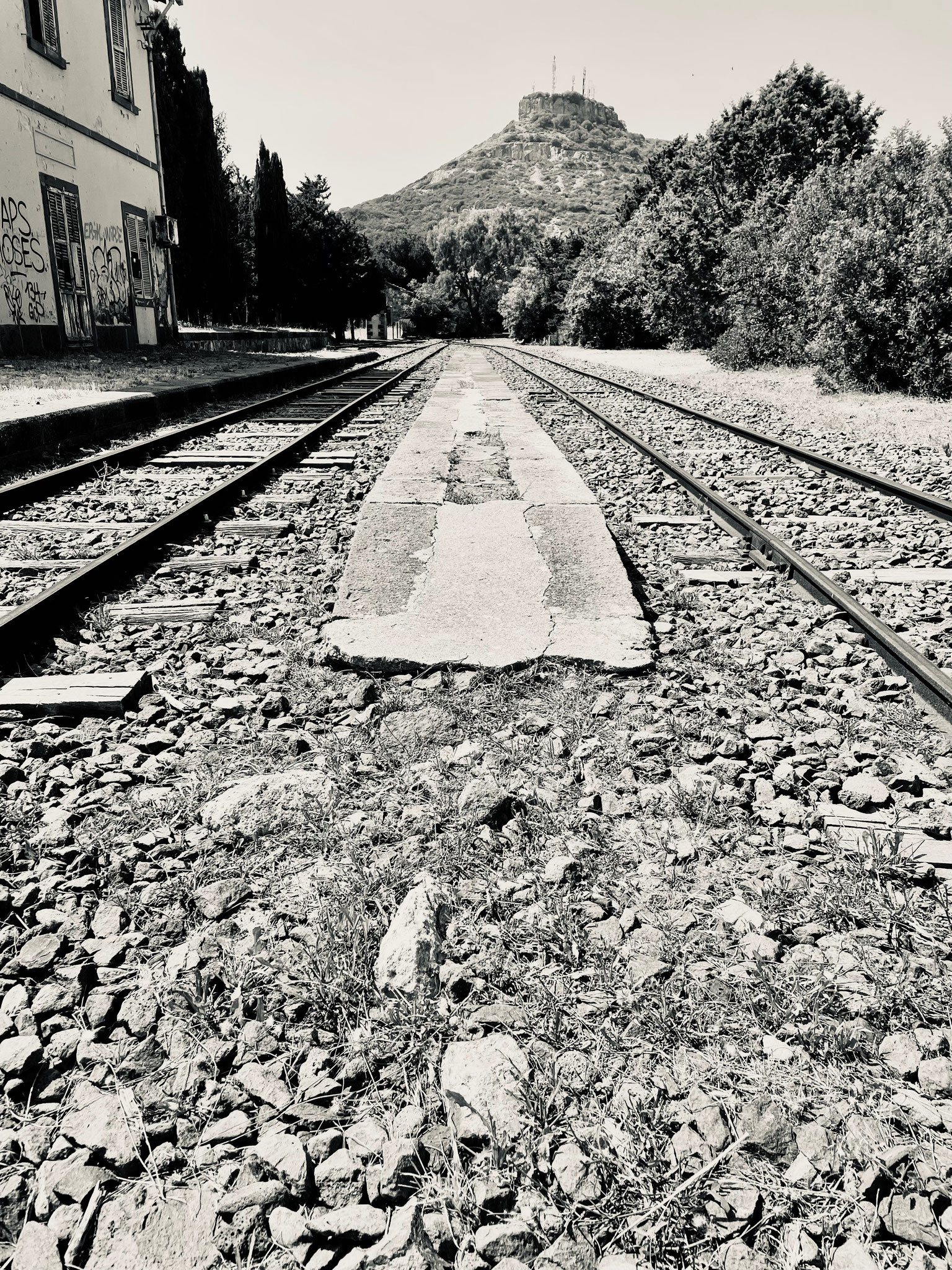 ... ebenso diese alten Bahnschienen