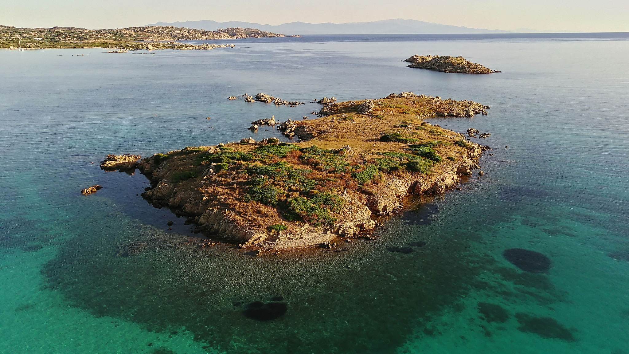 Im Hintergrund ist Korsika zu erkennen.
