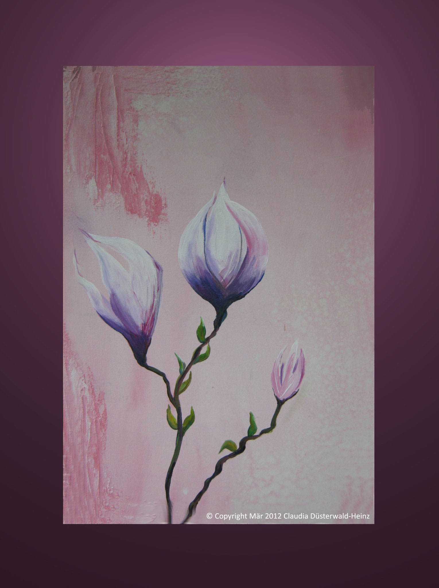 "Magnolia"  Acryl auf Leinwand  40 x 70 cm ( B x H ) 