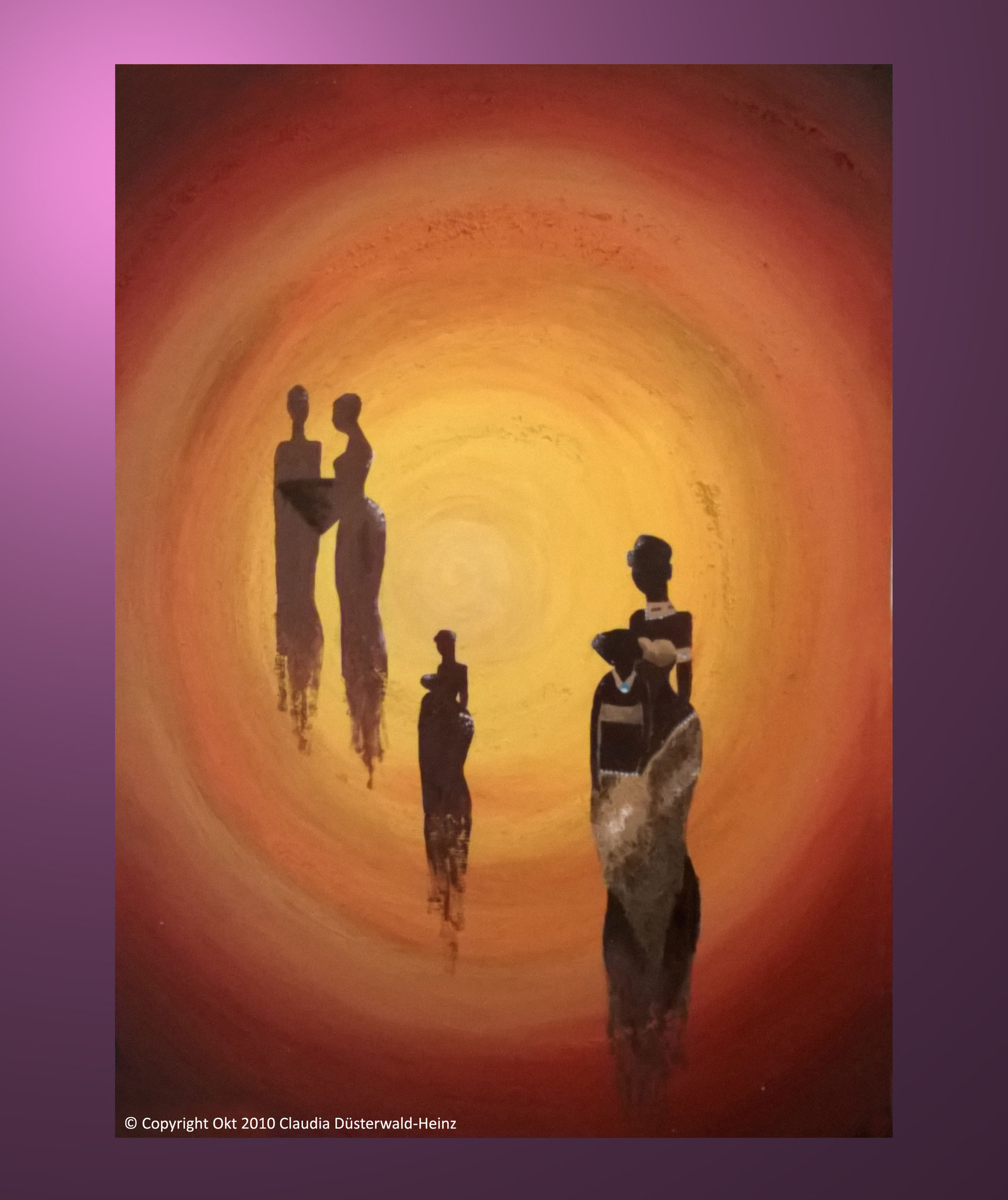 Abstract "The Africans" Acryl/Strukturpaste auf Leinwand  50 x 70 cm ( B x H )  
