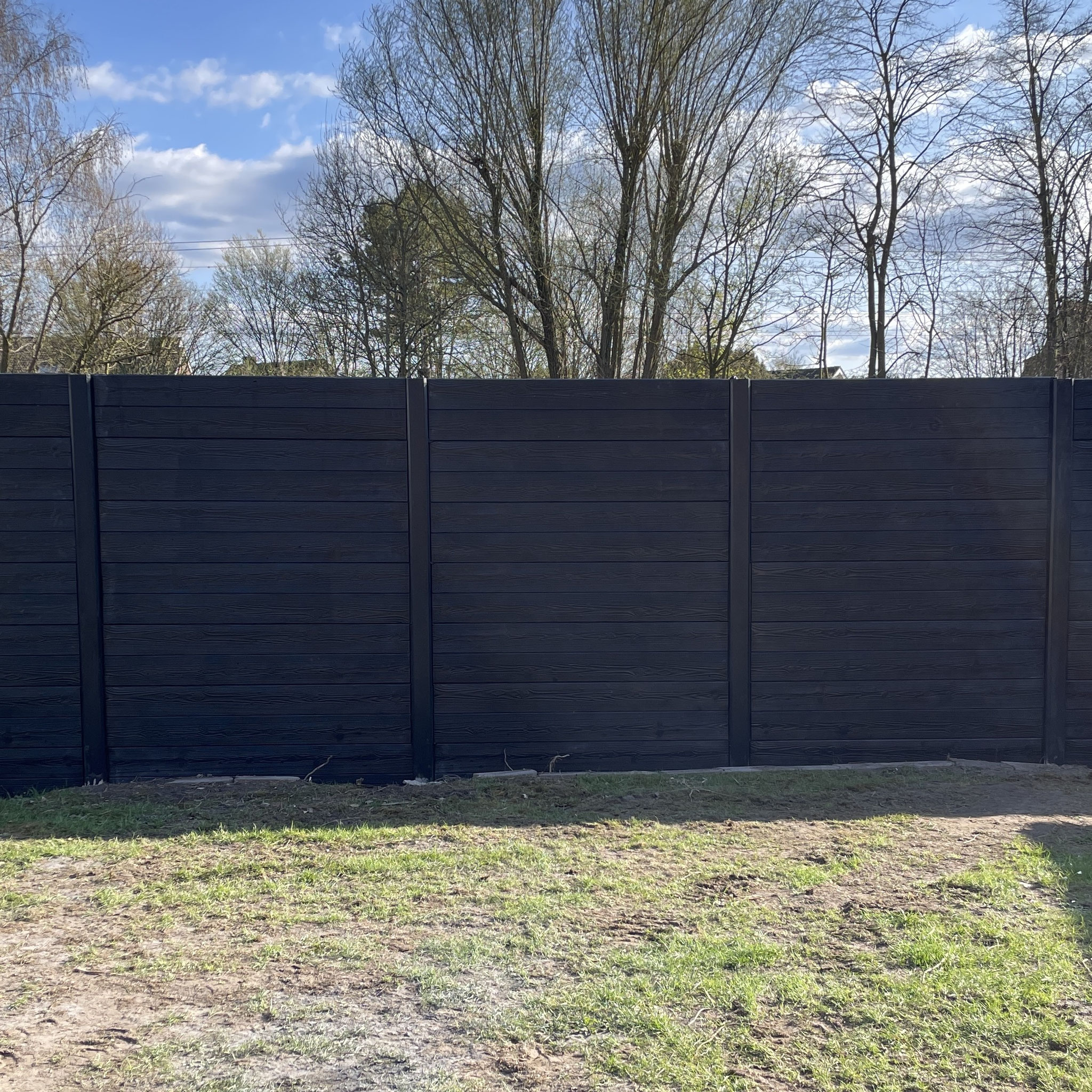 Betonzaun Motiv Fels