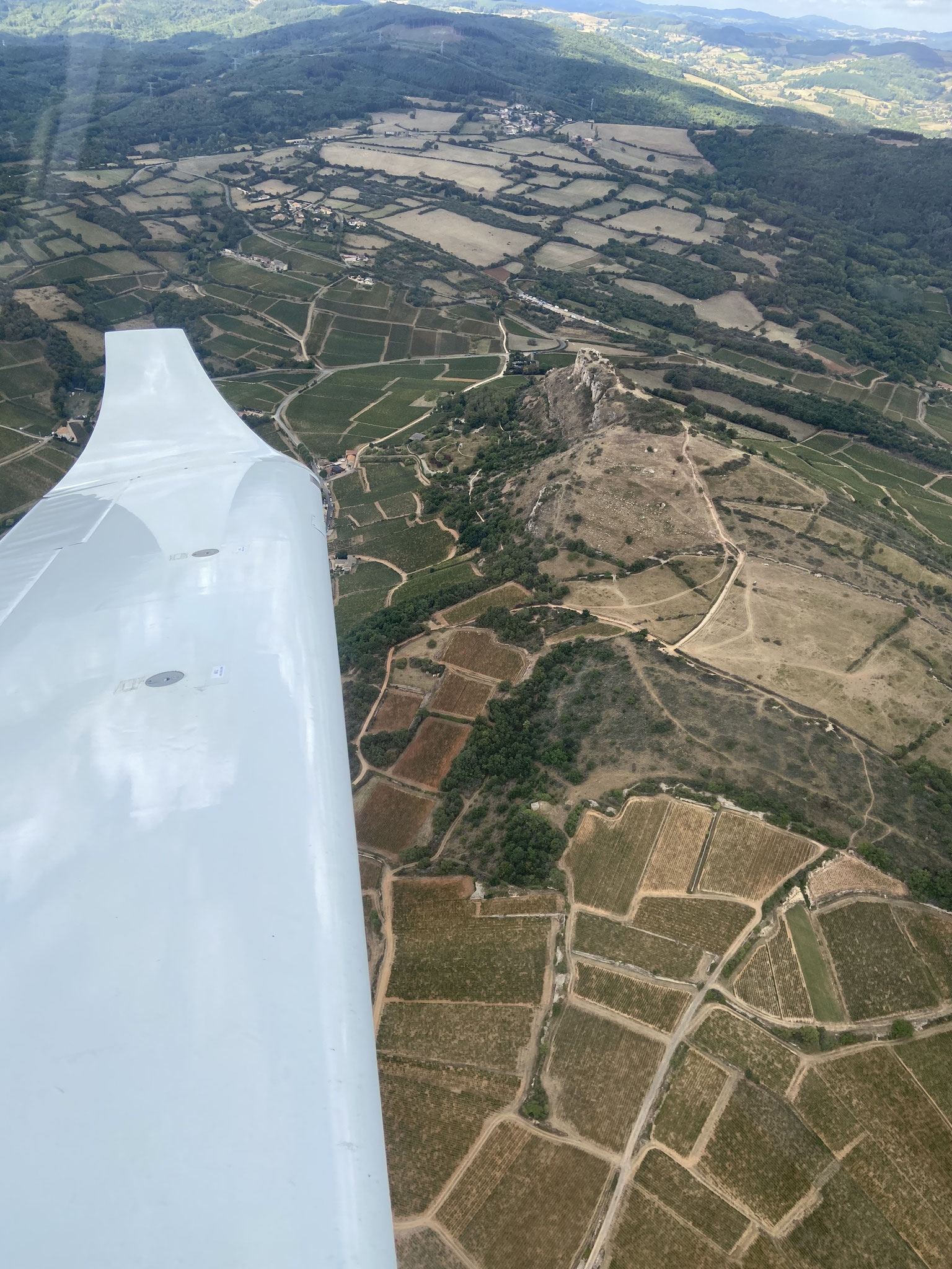 La roche de Solutré, vue de haut