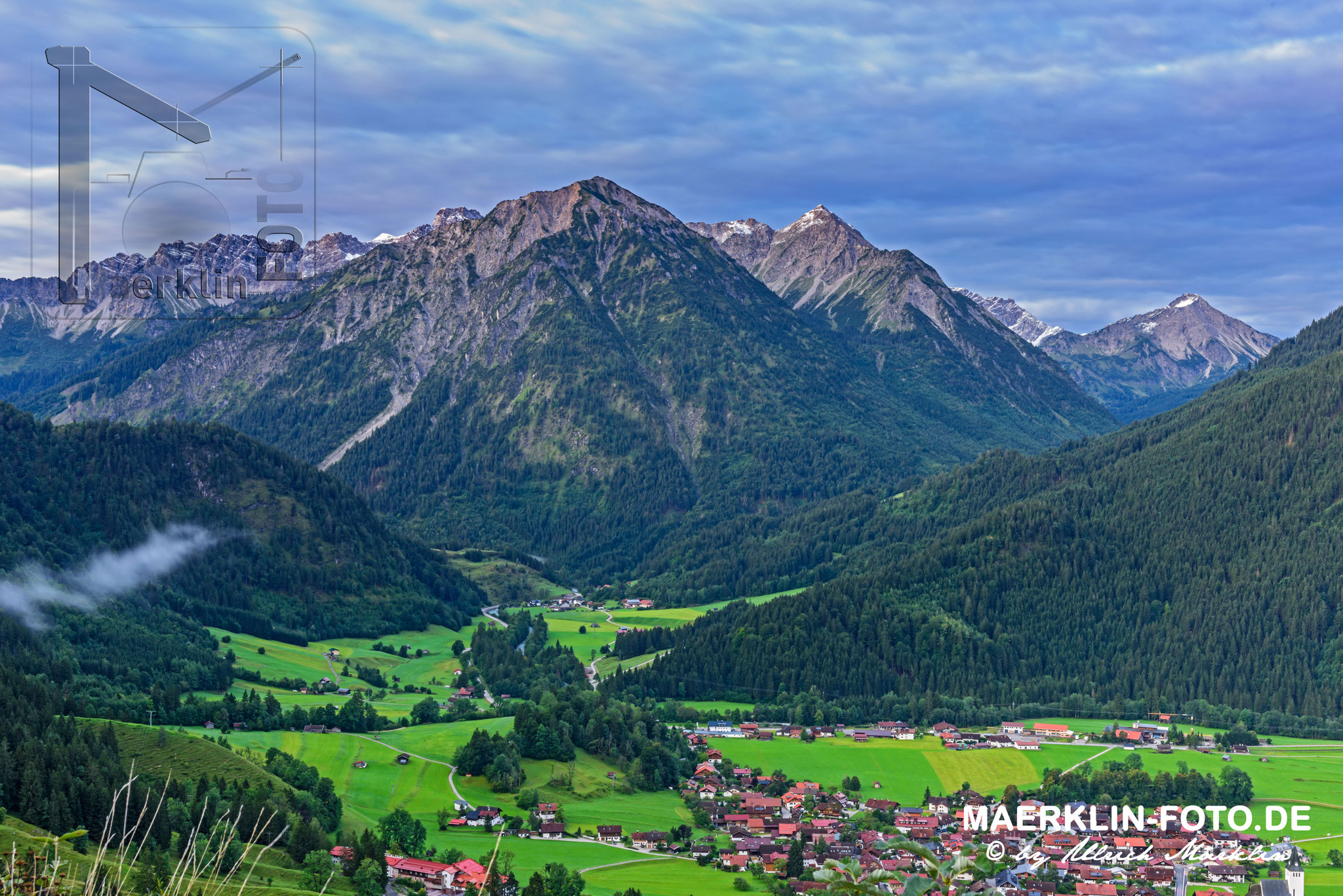Bad Hindelang im Allgäu, Blick Richtung Ostrachtal