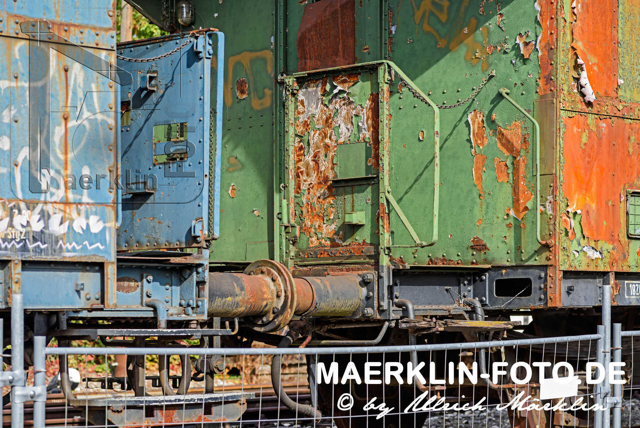 Reutlingen, alte Eisenbahnwagons