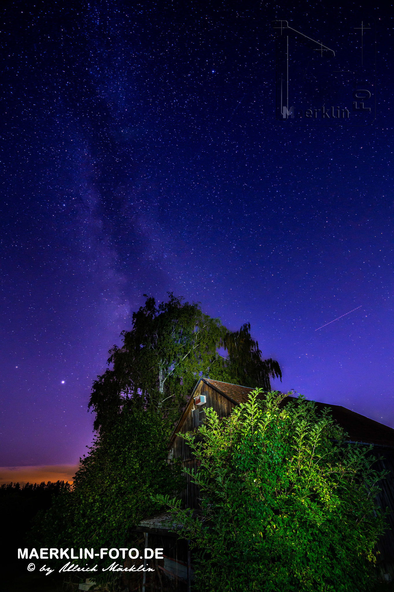 Milchstraße, Sternenhimmel am Septemberabend, Heckengäu