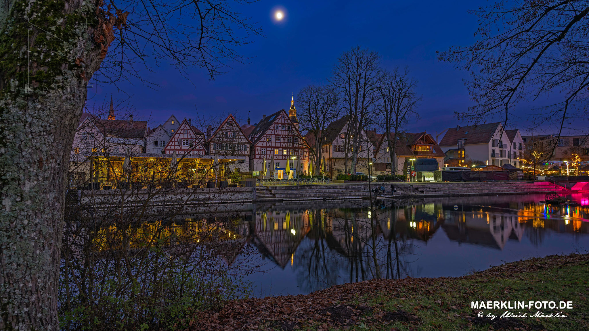 Nagold, blaue Stunde