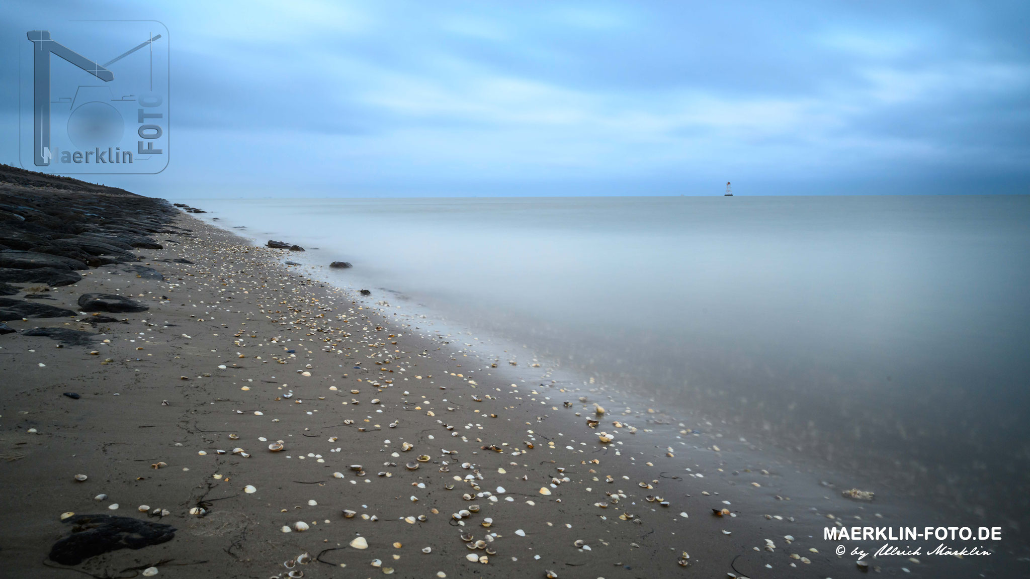 Nordseeinsel Pellworm, Ufer am Abend