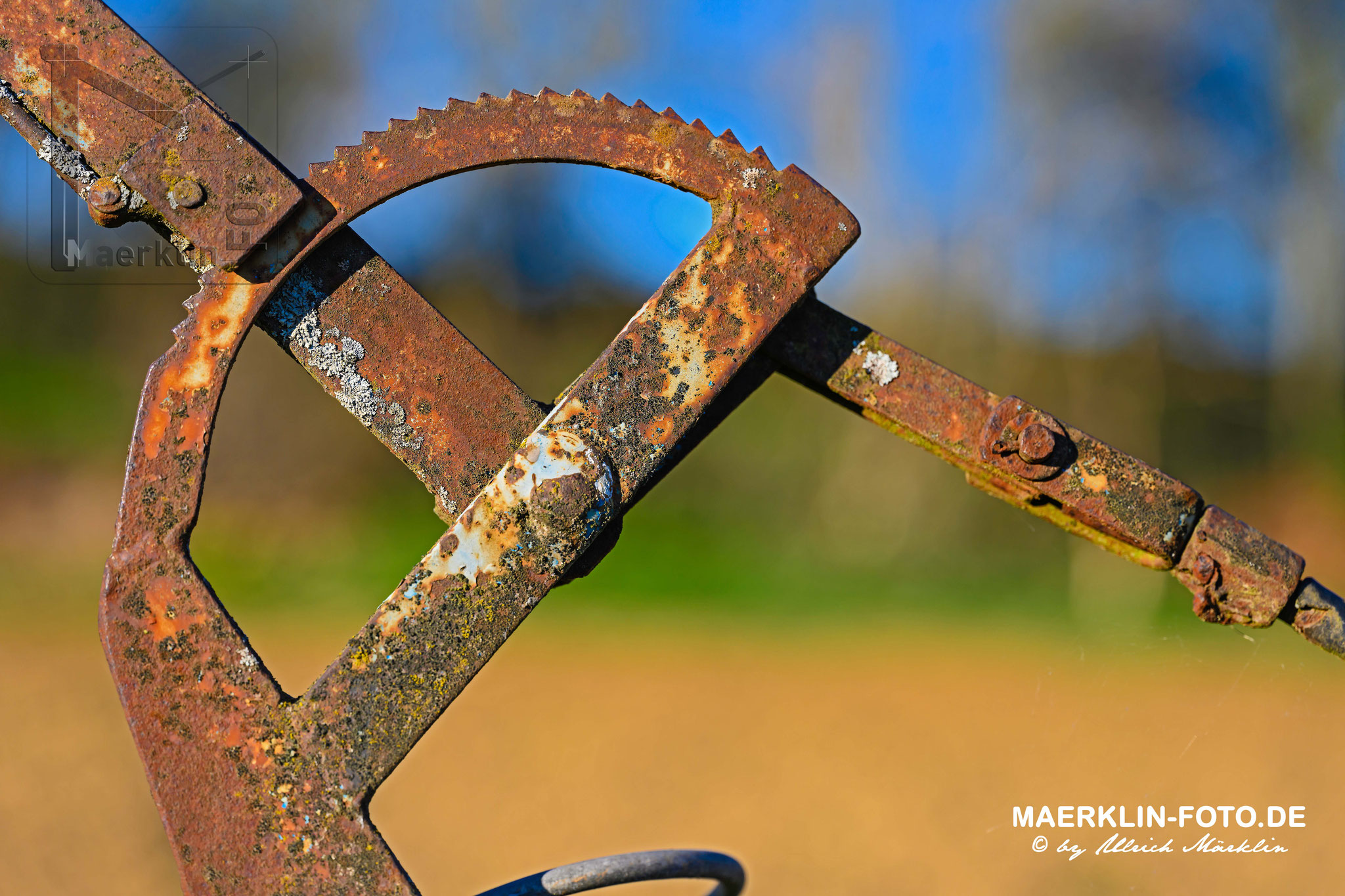 Detail, alter landwirtschaftlicher Anhänger