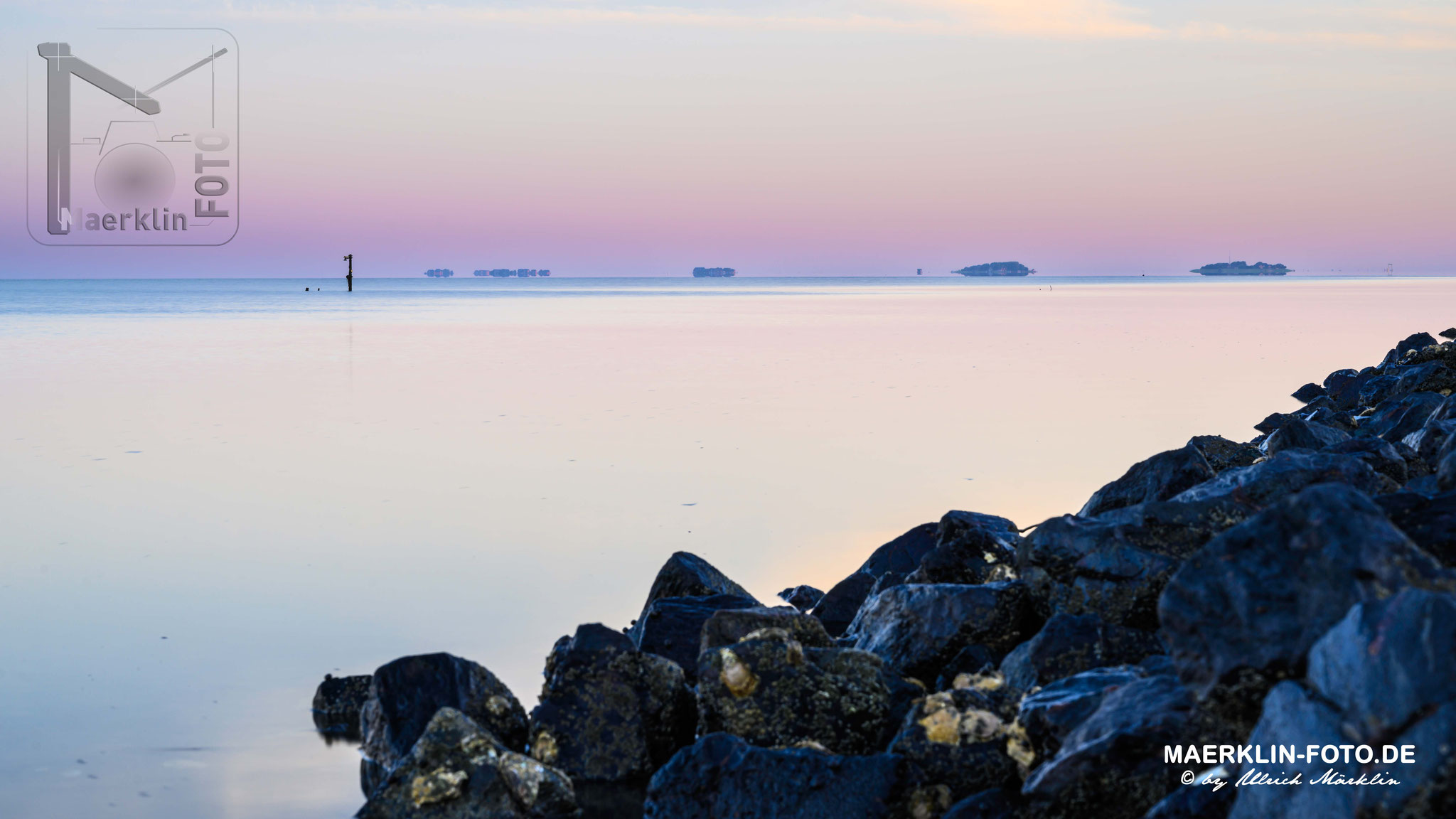 Nordseeinsel Pellworm, Blick nach Hallig Hooge