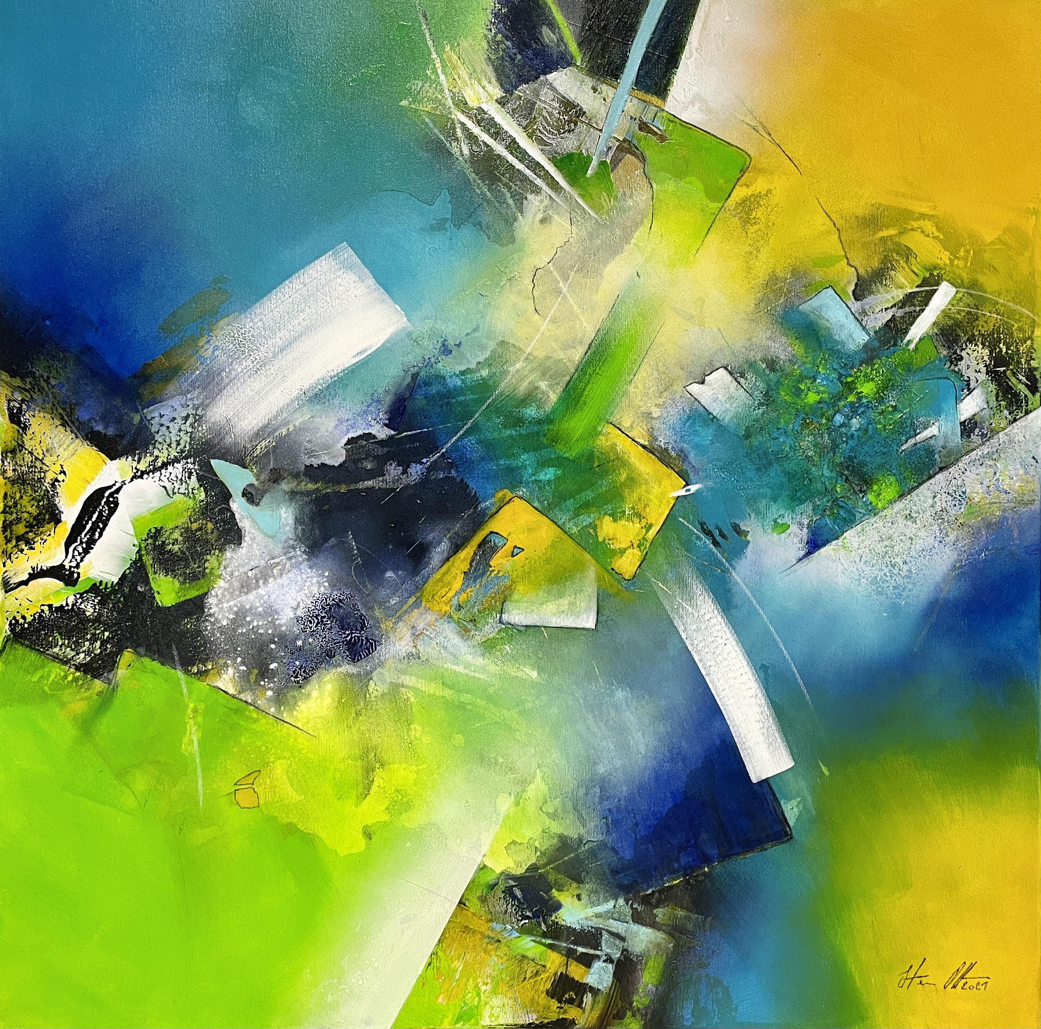CARIBBEAN VIBES I 100 x 100 cm