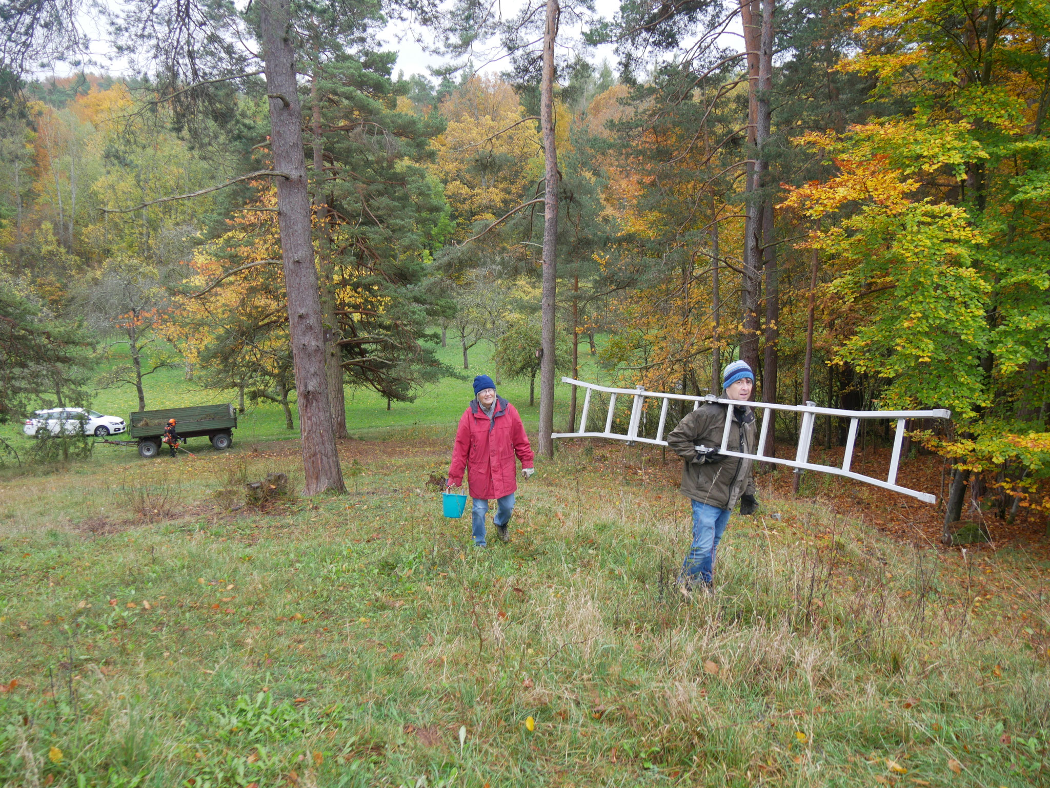 Auch Nistkastenreinigung stand auf dem Programm. Copyright: Yannick Mauch.